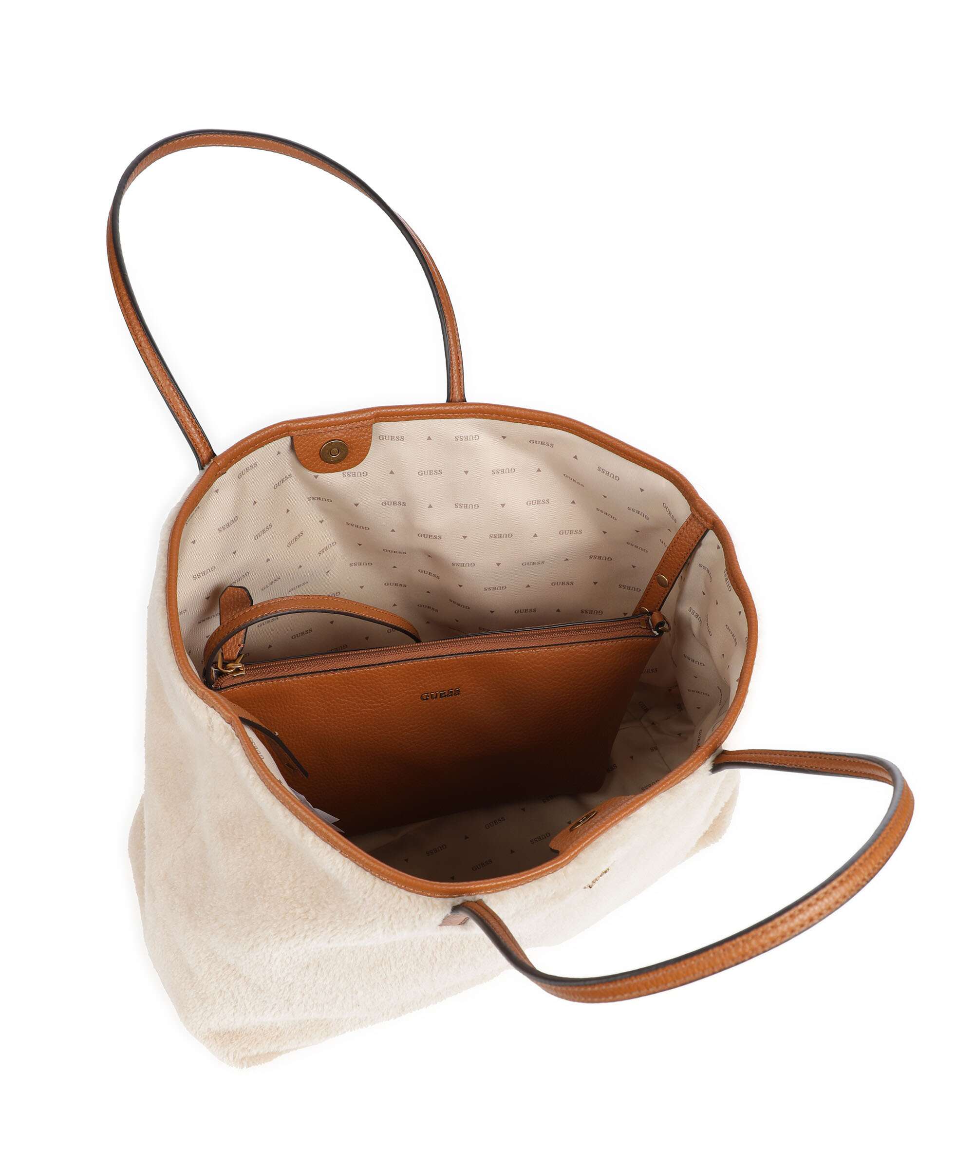 Guess Victtoria Large Tote bag natural/cognac - Image 6