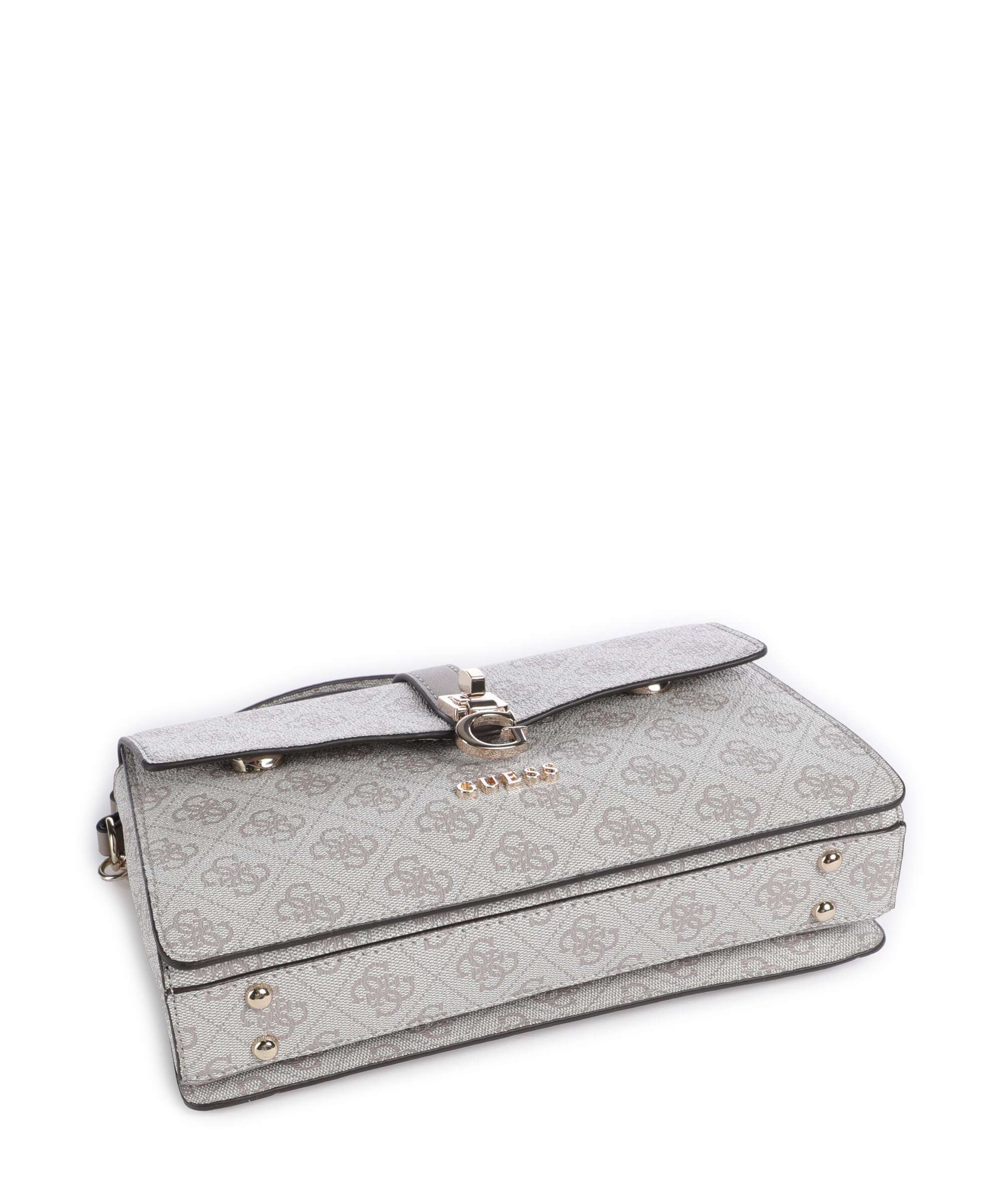 Guess Zamira Shoulder bag dark taupe logo - Image 6