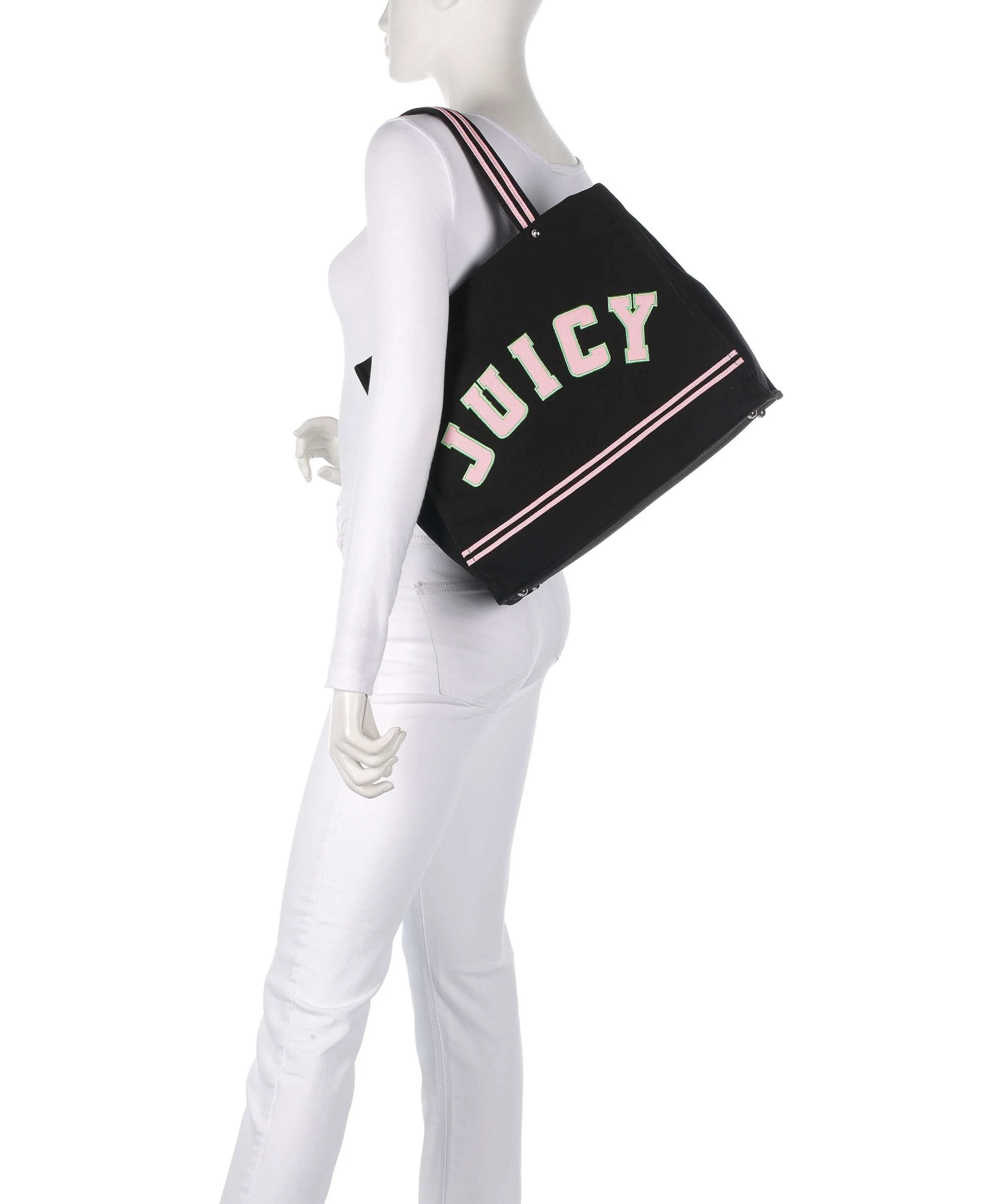Juicy Couture Iris Patch Canvas L Tote bag black/juicy pink - Image 3