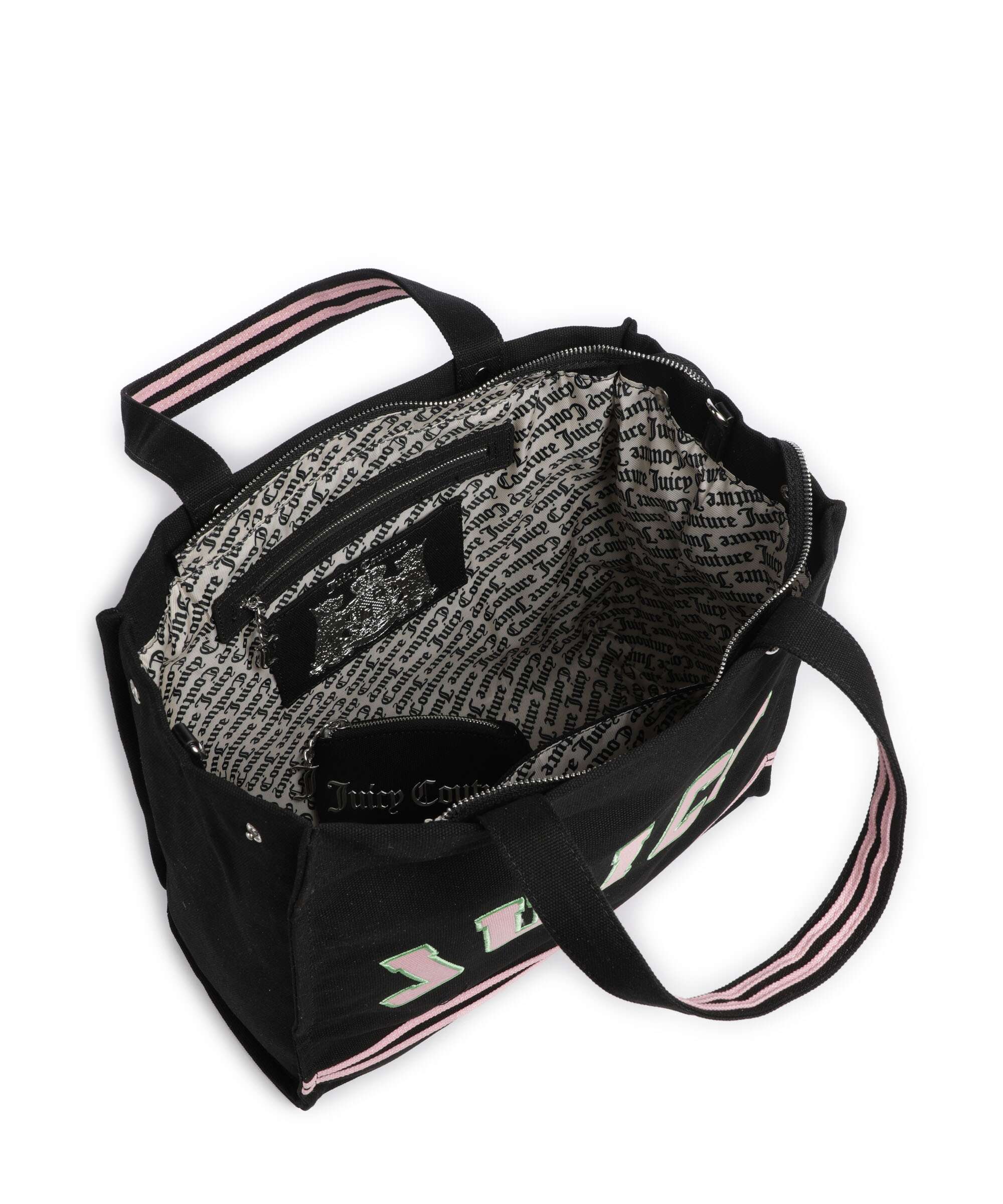 Juicy Couture Iris Patch Canvas L Tote bag black/juicy pink - Image 7