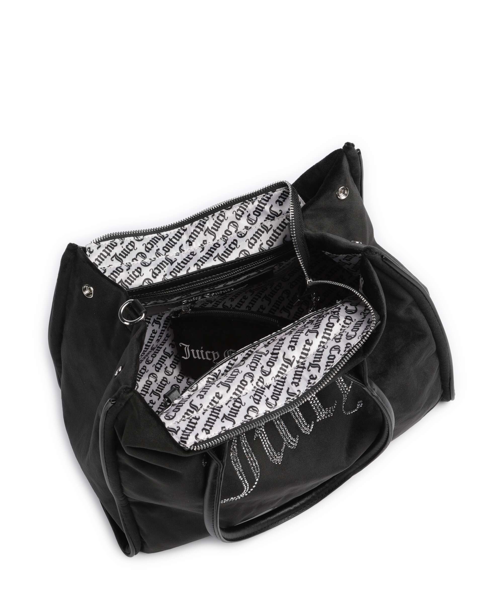 Juicy Couture Iris Velvet Rhinestones L Tote bag black - Image 6