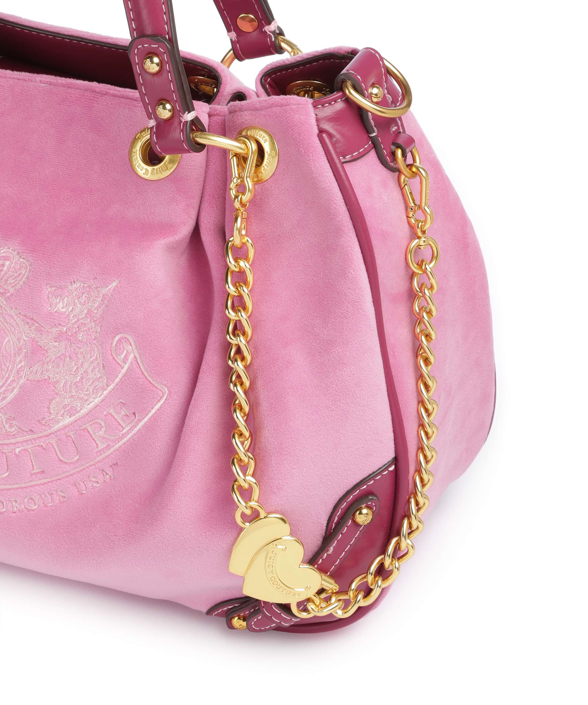 Juicy Couture Twig Narrative Velvet M Hobo bag super pink - Image 6