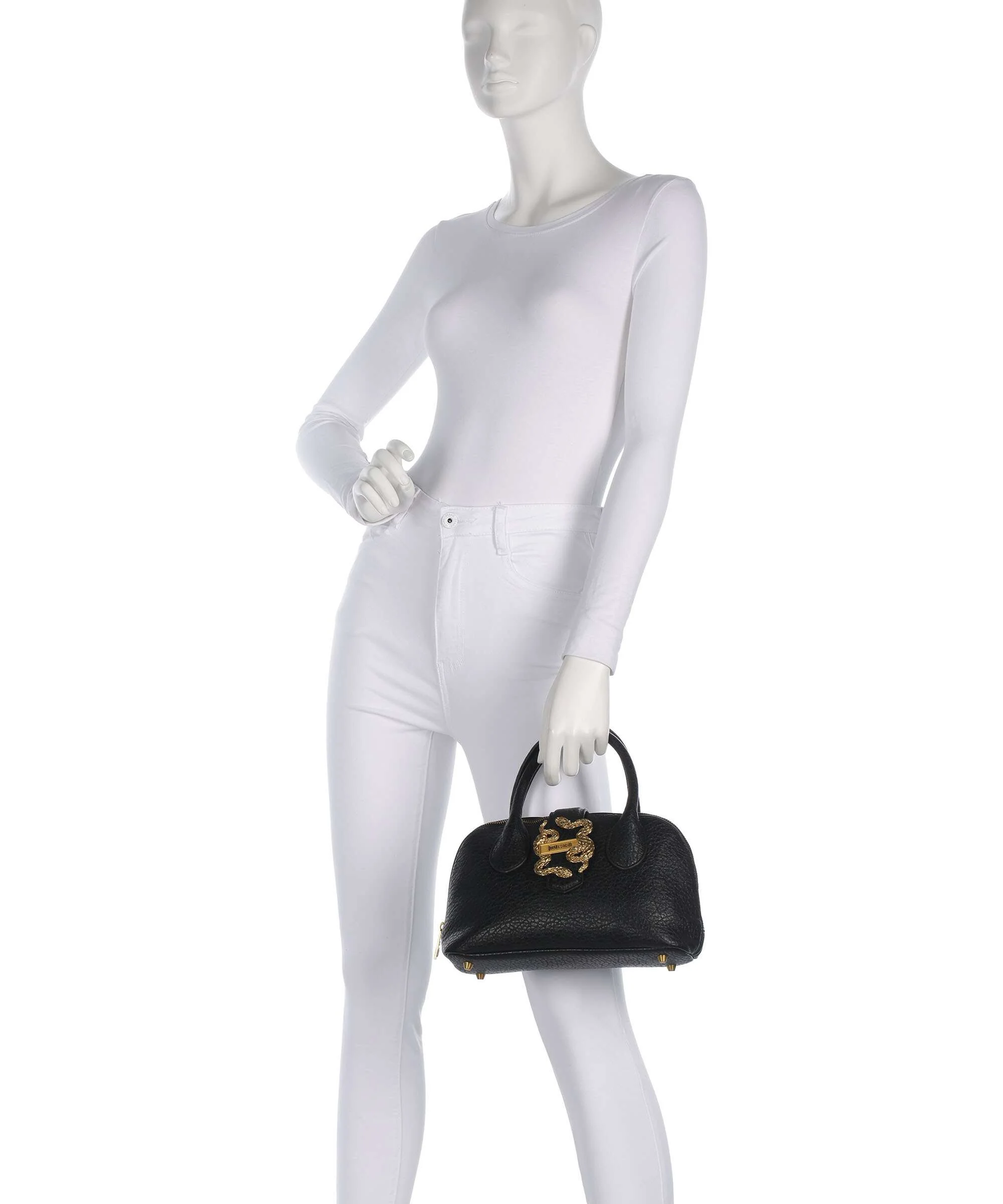Just Cavalli Iconic Snakes Braided Handbag black - Image 3