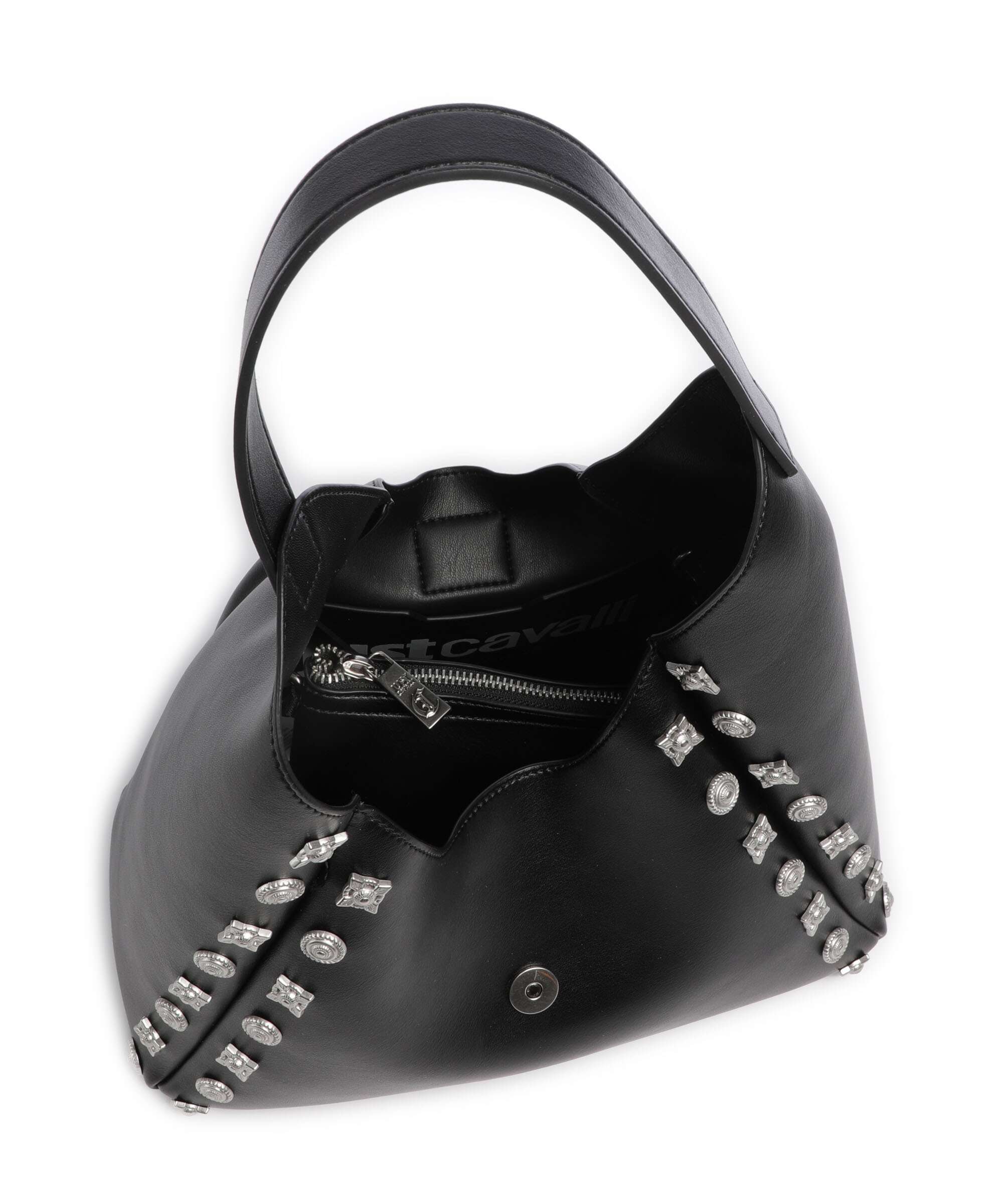 Just Cavalli Iconic Snakes Hobo bag black - Image 6