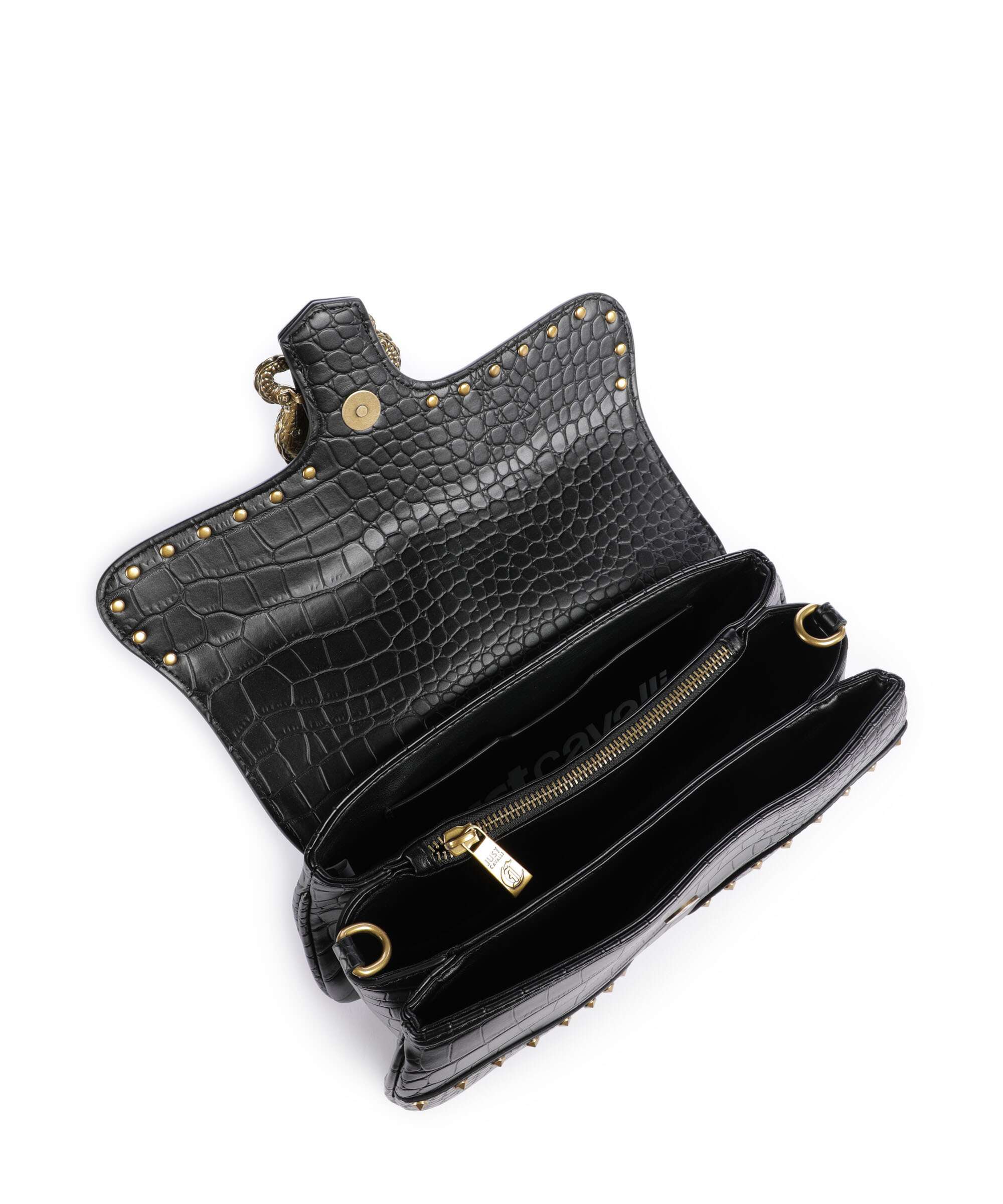 Just Cavalli Iconic Snakes Shoulder bag black - Image 7