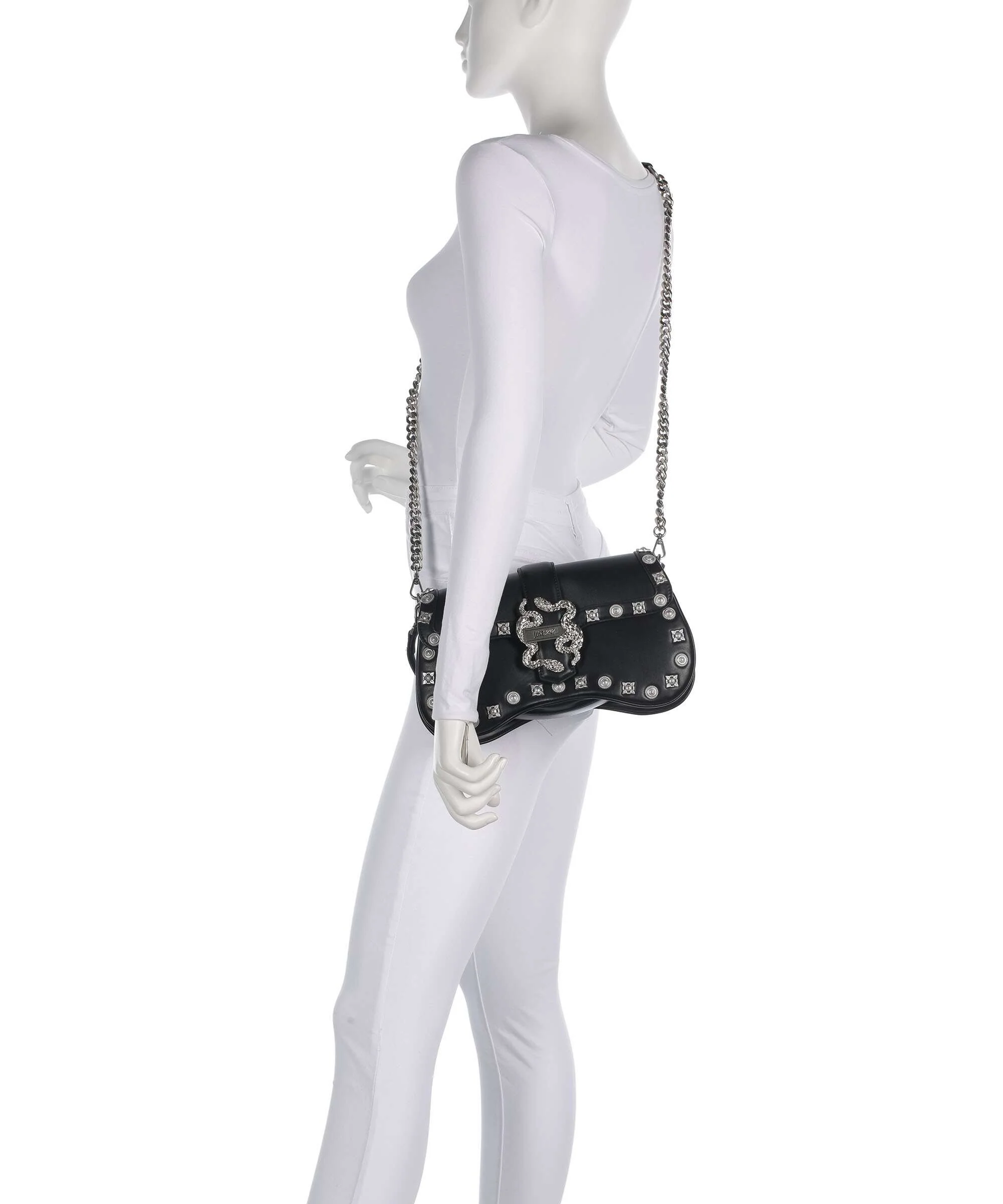 Just Cavalli Iconic Snakes Shoulder bag black - Image 4
