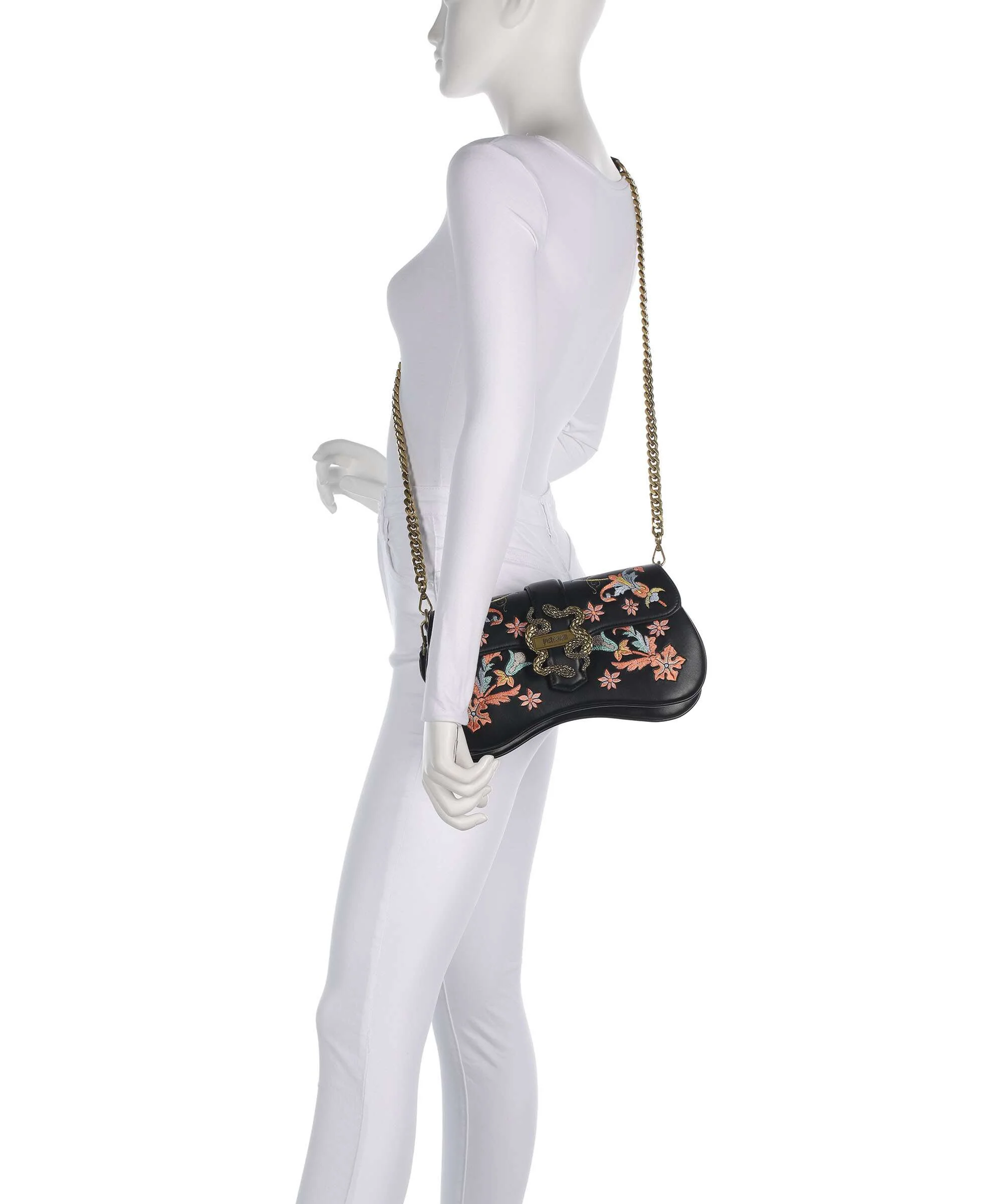 Just Cavalli Iconic Snakes Shoulder bag black - Image 5