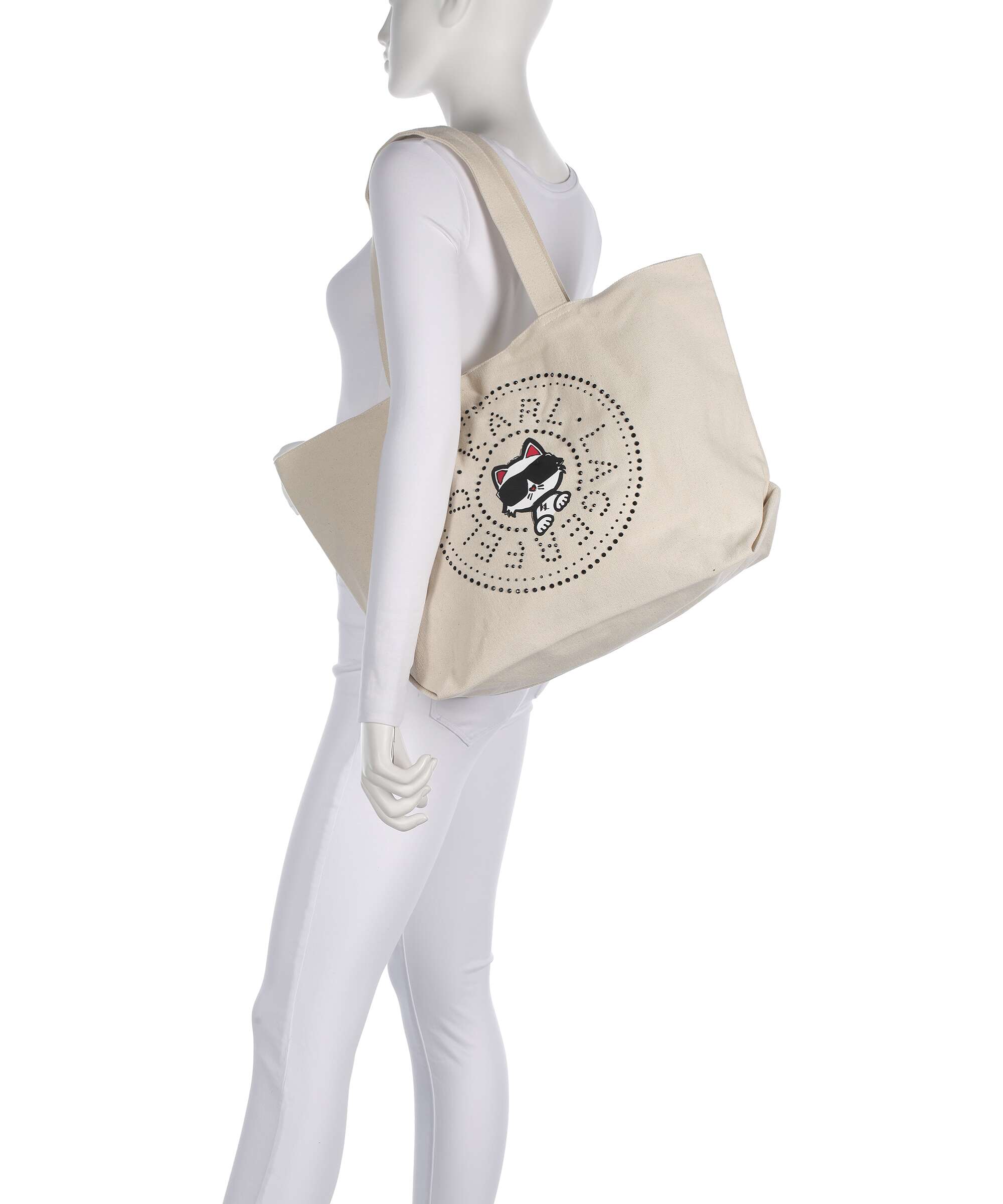 Karl Lagerfeld Ikon Circle Choupette Tote bag off white - Image 3