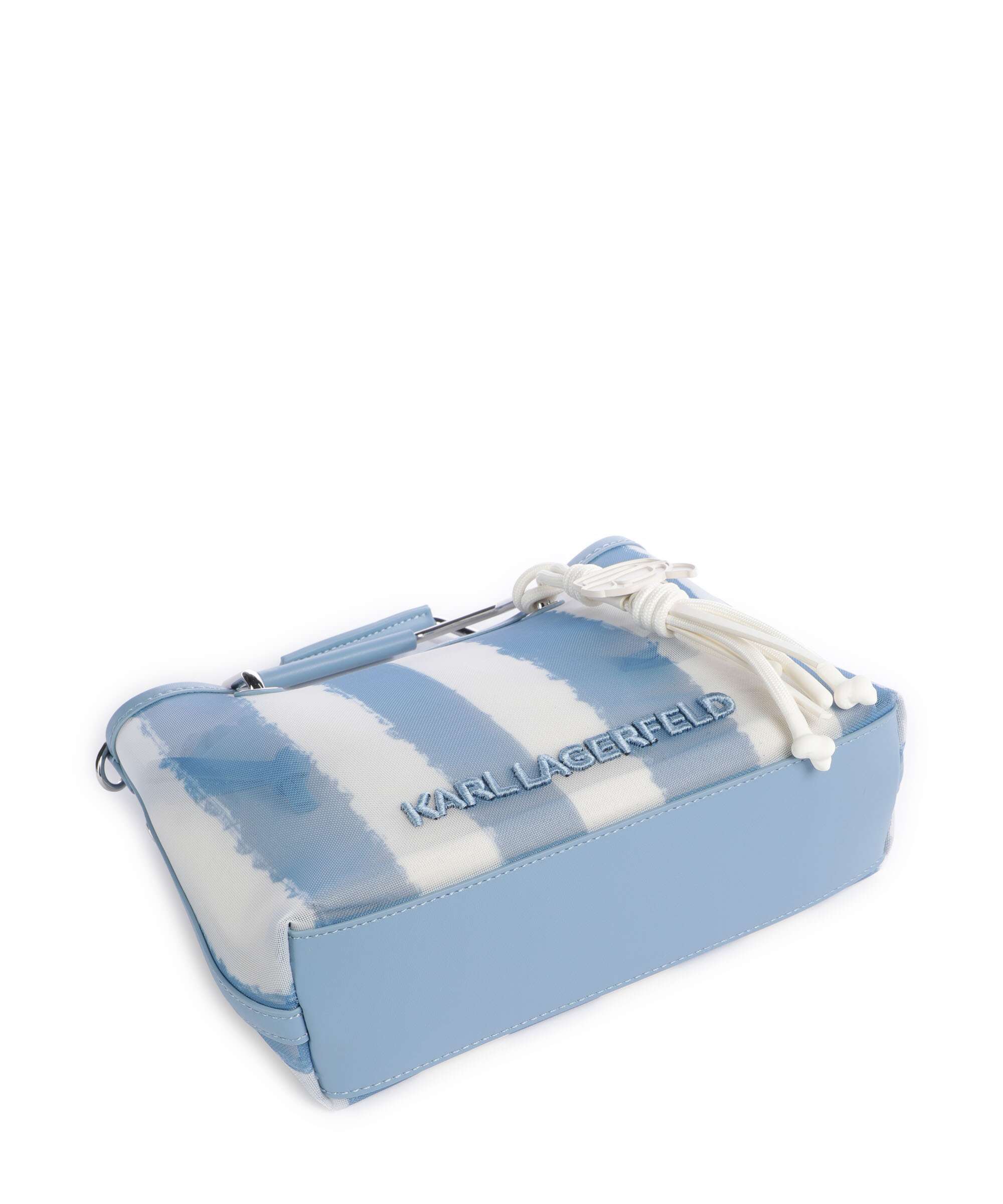 Karl Lagerfeld Ikon Small Handbag blue bloom stripes - Image 5