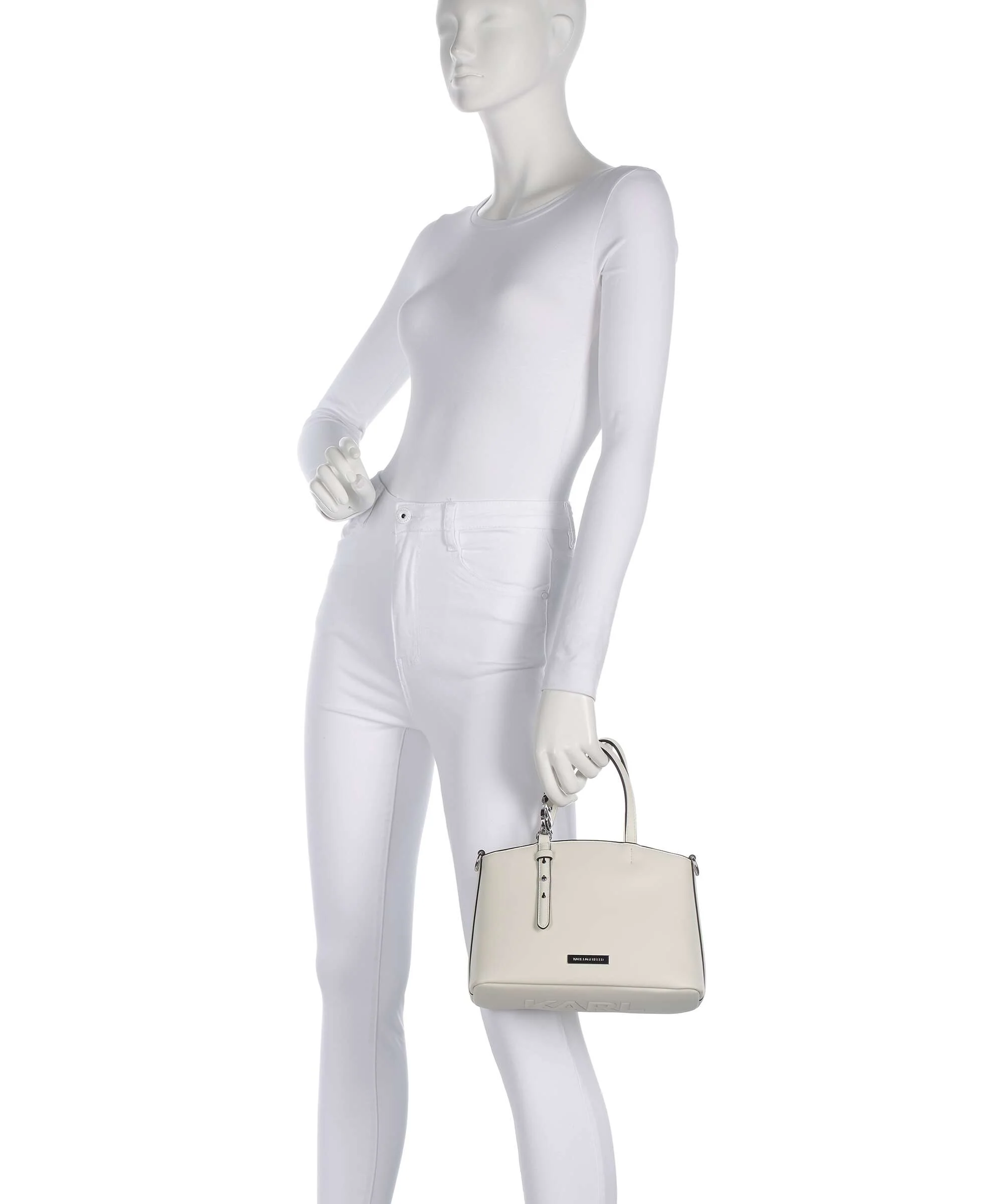 Karl Lagerfeld Ikon Smooth Handbag off white - Image 3