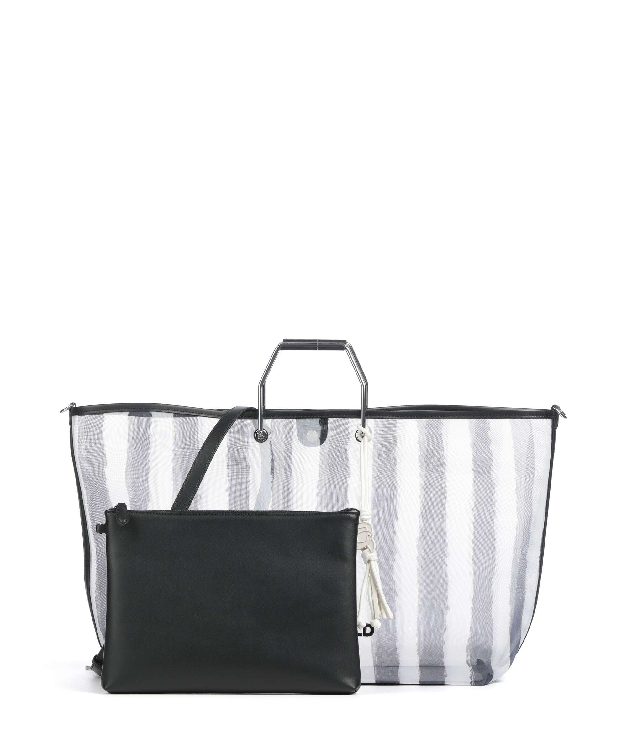 Karl Lagerfeld Ikon XXL Handbag black stripes - Image 4