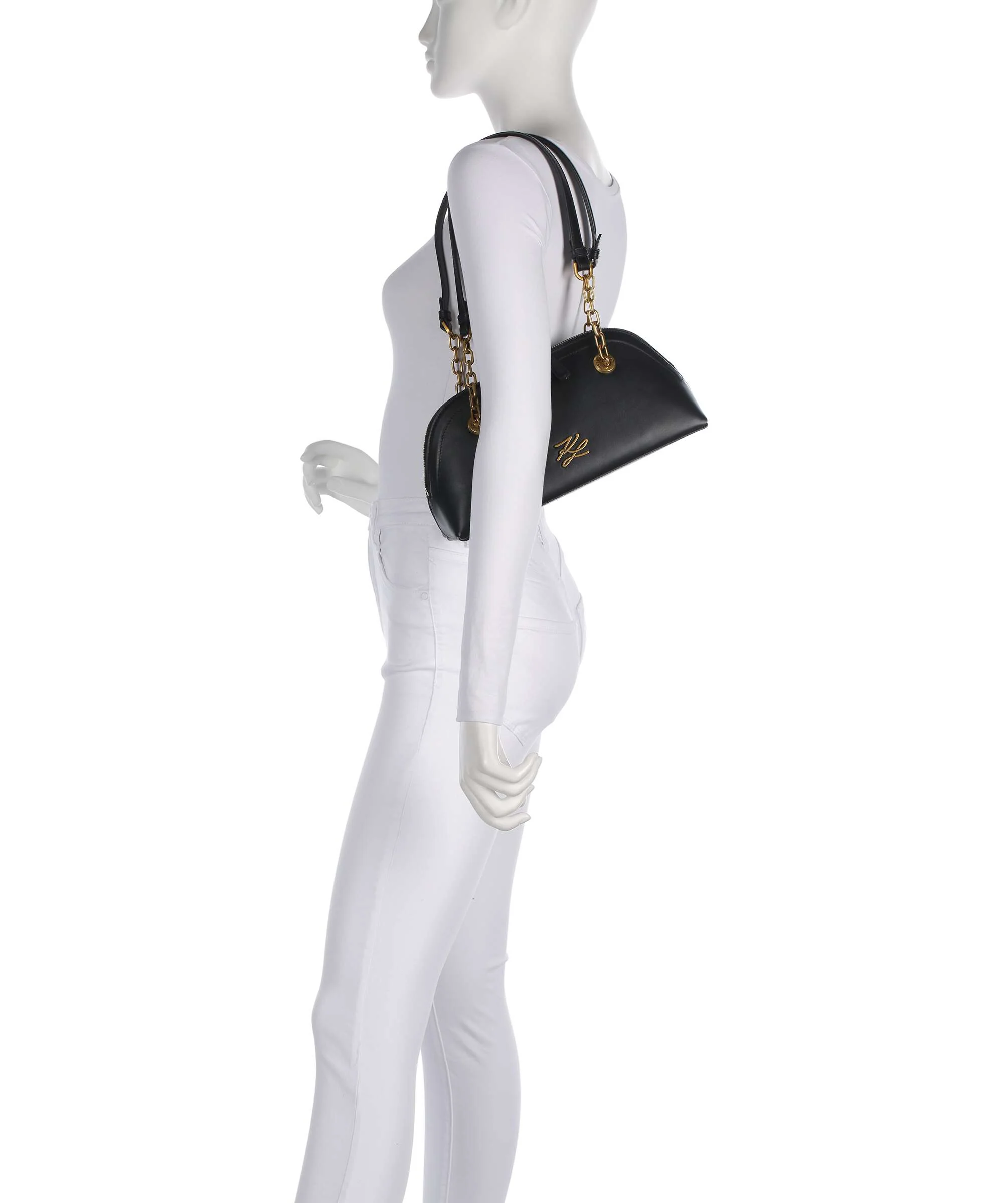 Karl Lagerfeld K/Autograph Bowling Small Shoulder bag black/gold - Image 3
