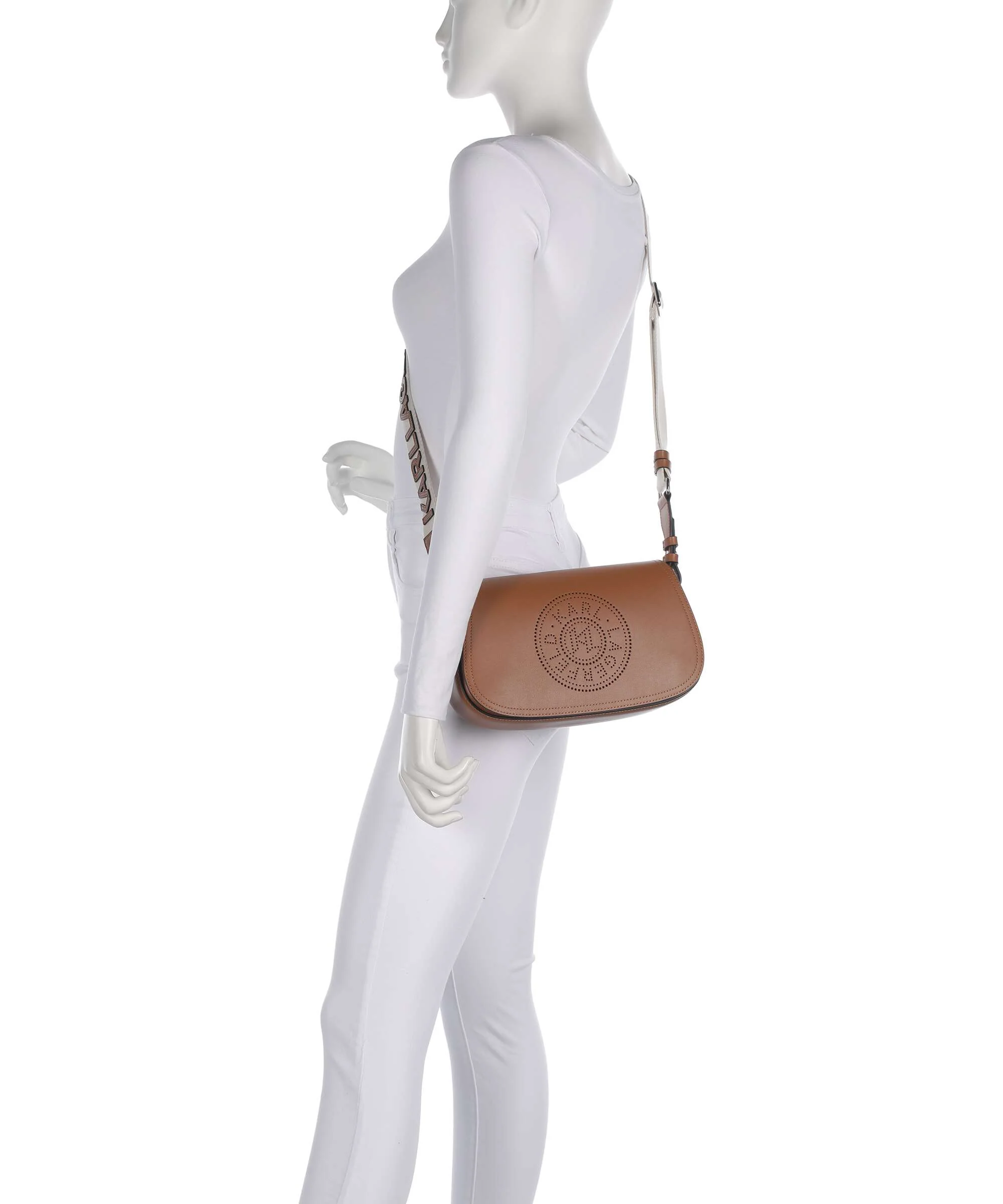 Karl Lagerfeld K/Circle Crossbody bag dark tan - Image 3