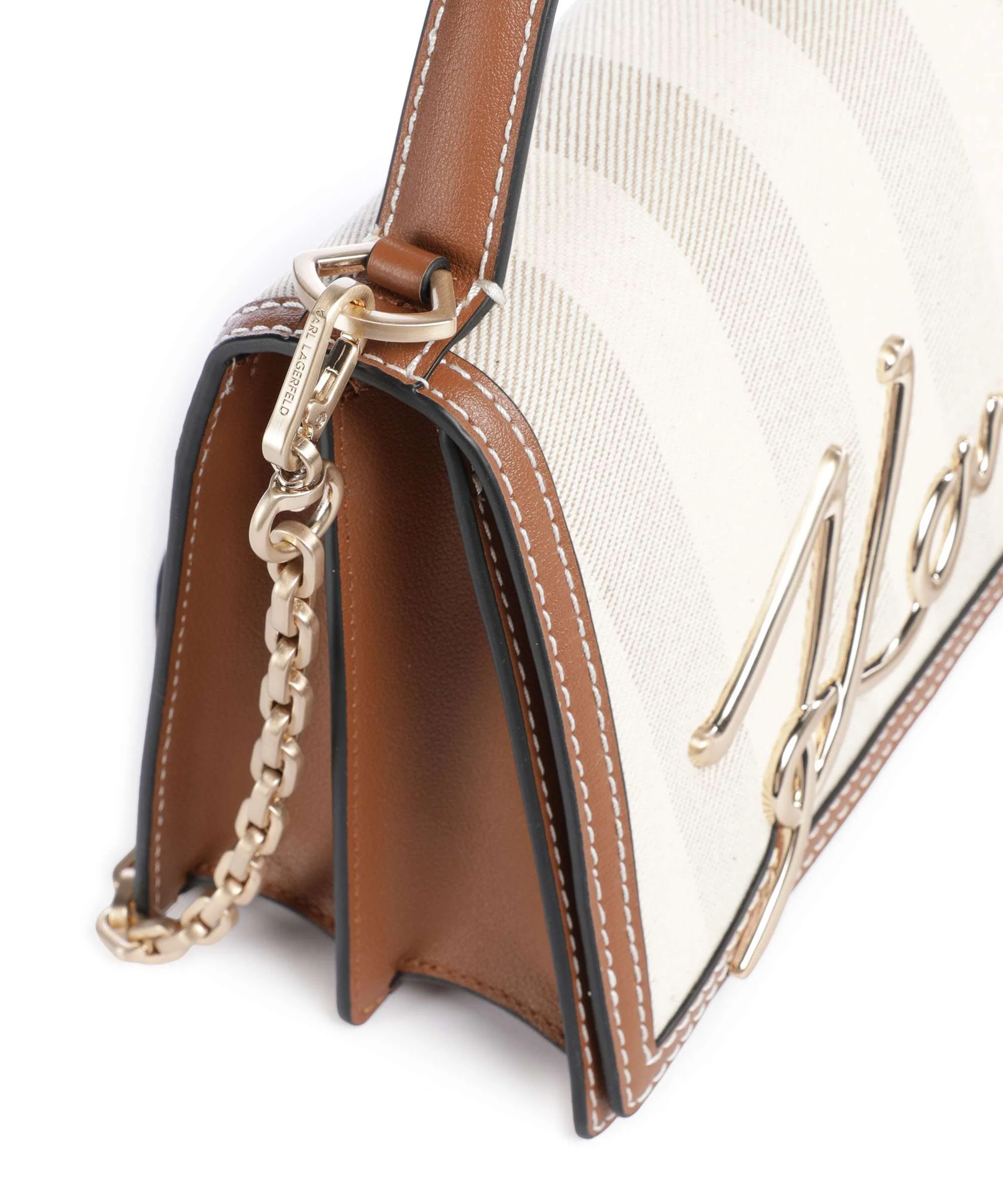 Karl Lagerfeld K/Signature 2.0 Medium Handbag natural canvas/tan - Image 4