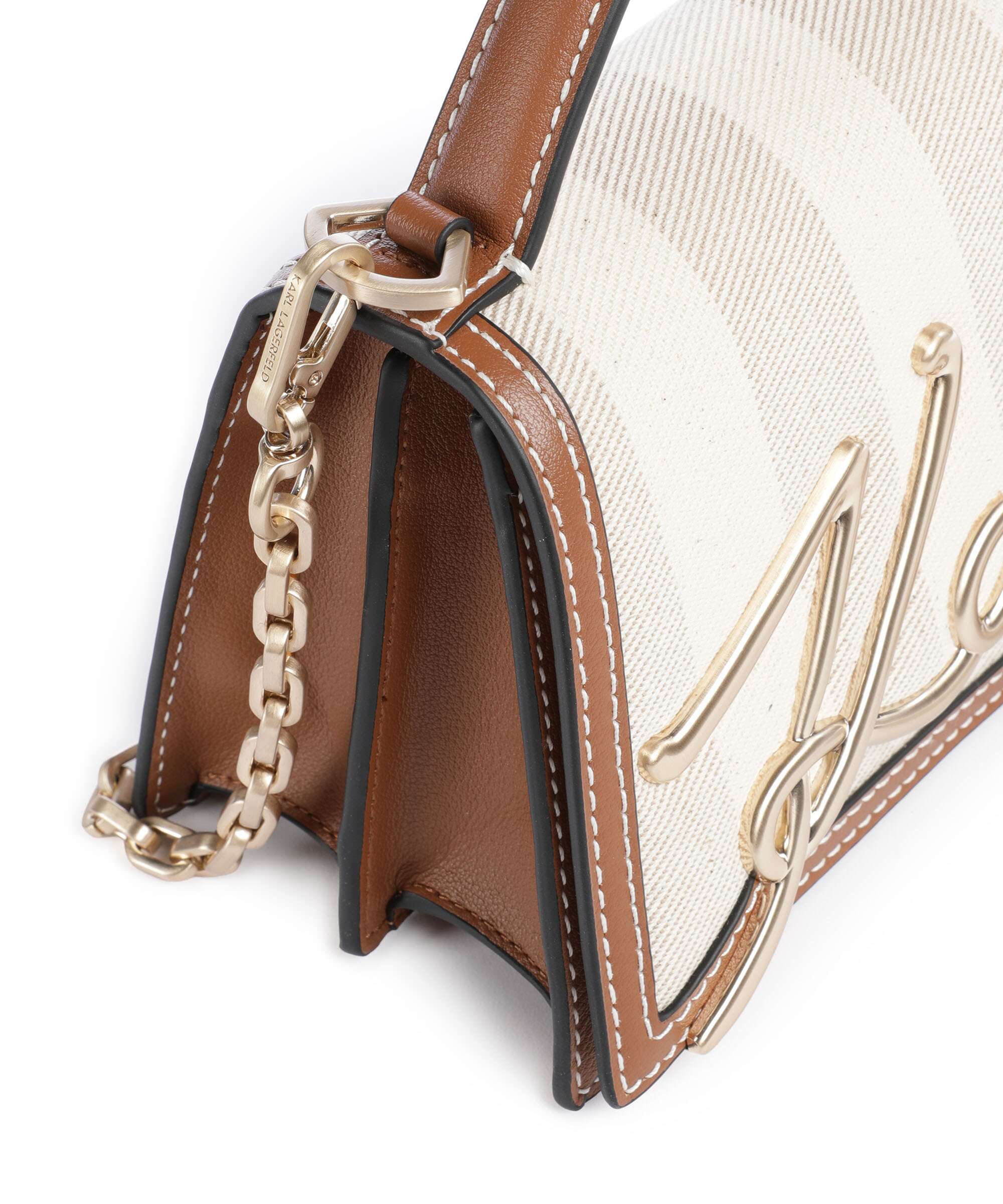 Karl Lagerfeld K/Signature 2.0 Small Crossbody bag natural canvas/tan - Image 4