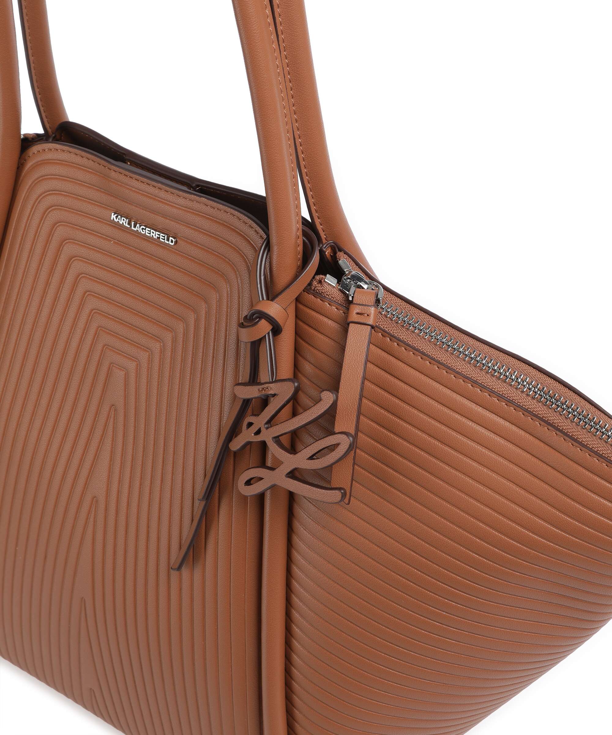 Karl Lagerfeld K/Wellen Medium Tote bag dark tan - Image 4