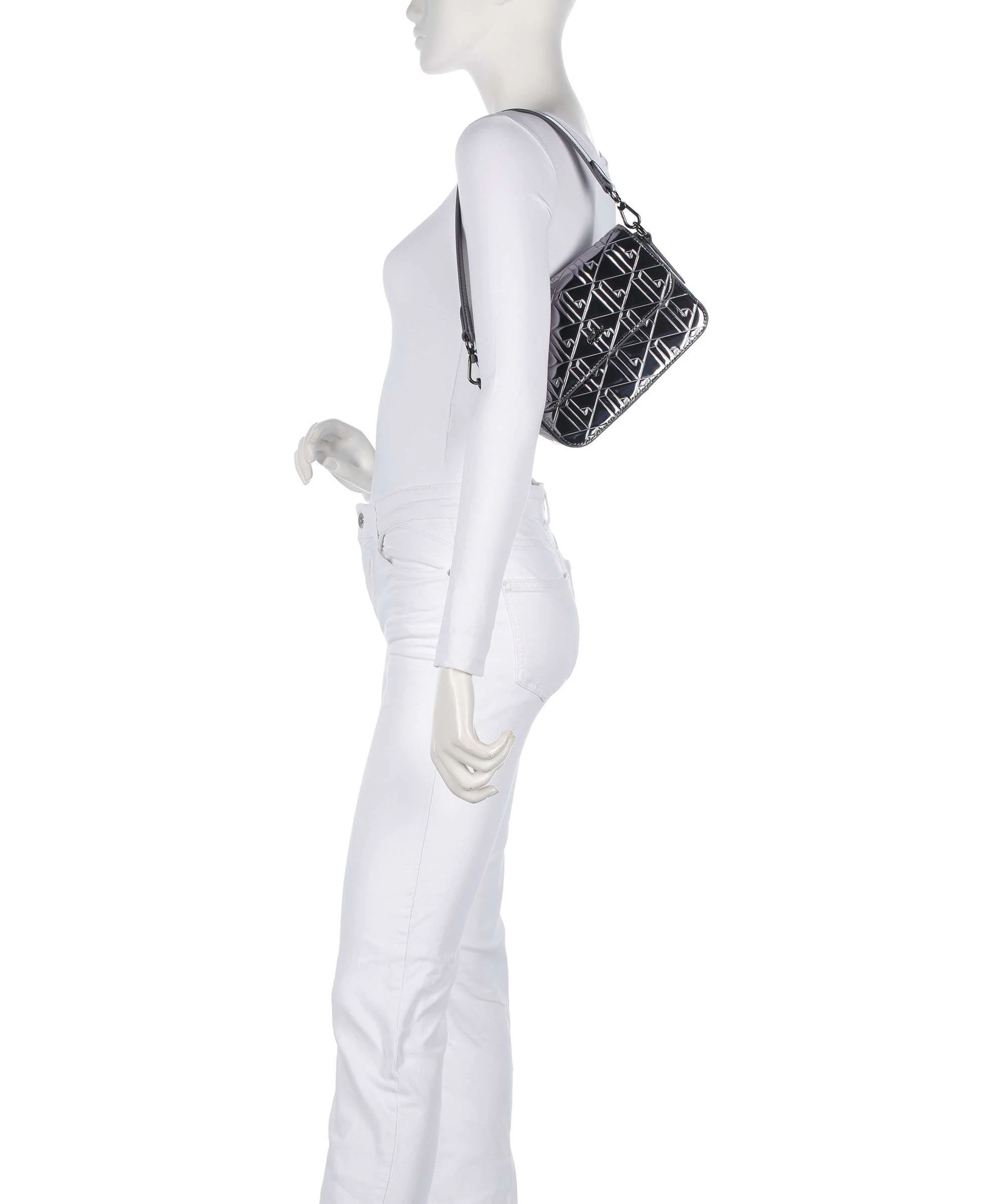 Lacoste Holiday Shoulder bag shiny dark silver - Image 3