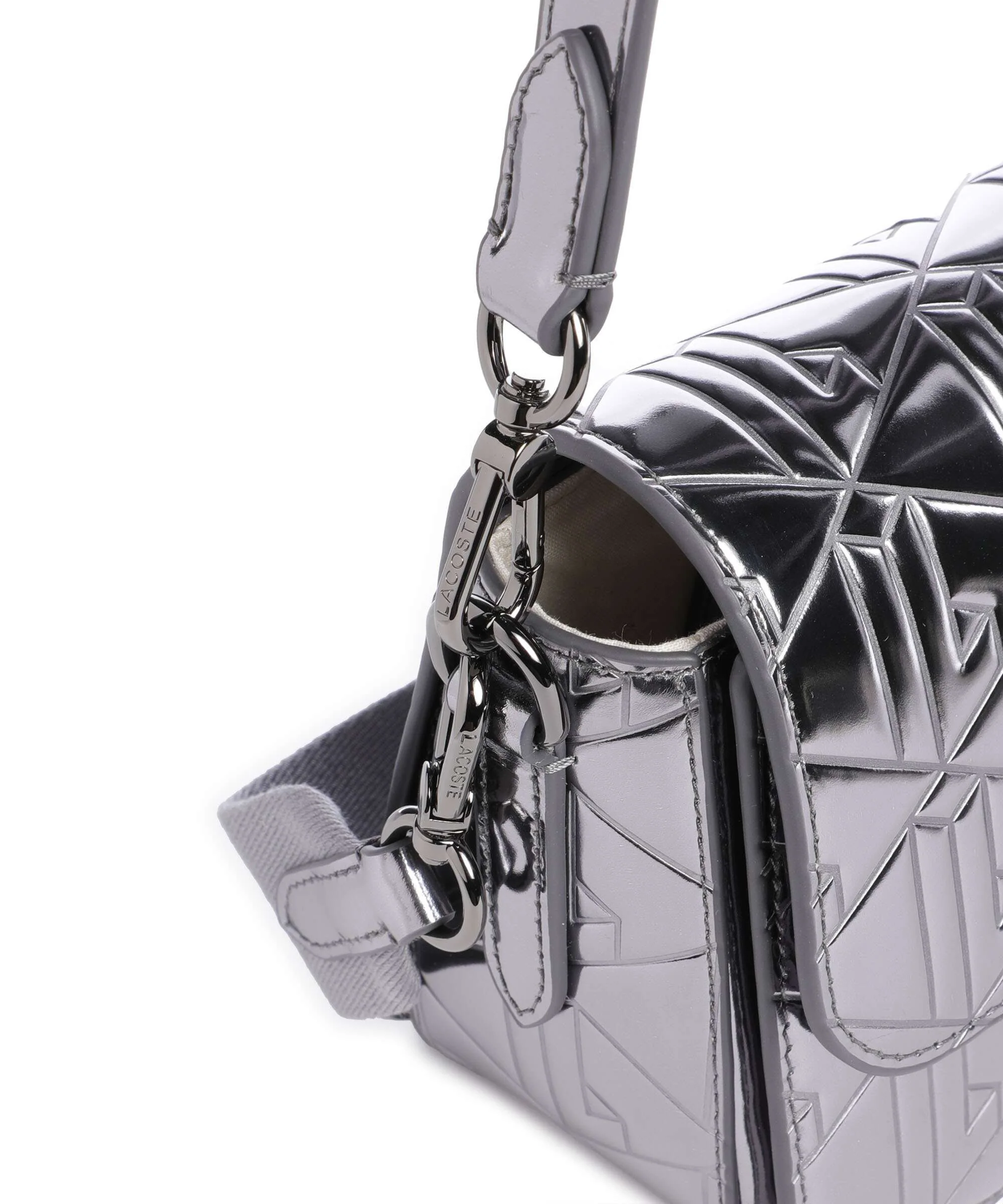 Lacoste Holiday Shoulder bag shiny dark silver - Image 5