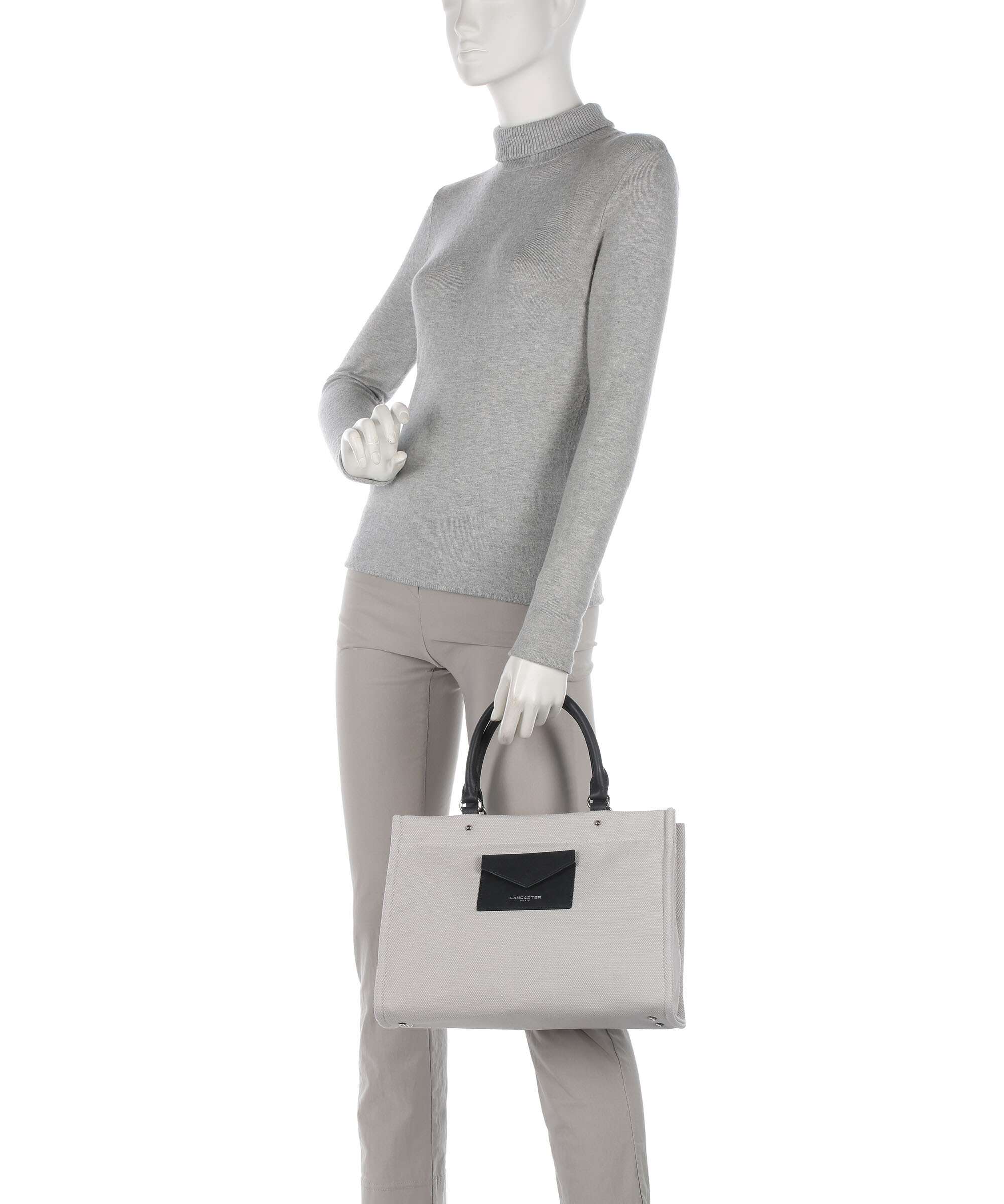Lancaster Actual Conscious Canvas Handbag grisclai - Image 3