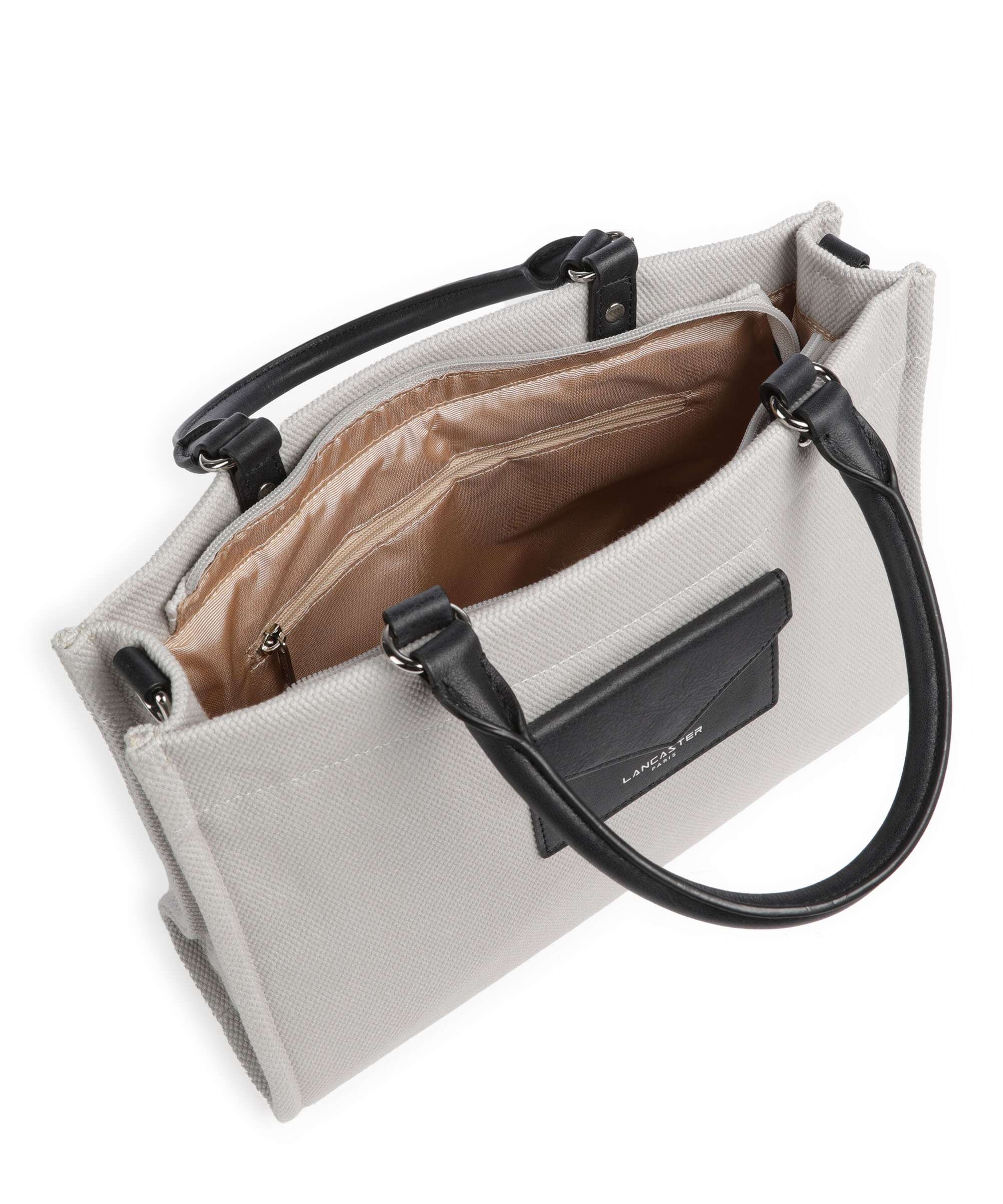 Lancaster Actual Conscious Canvas Handbag grisclai - Image 7
