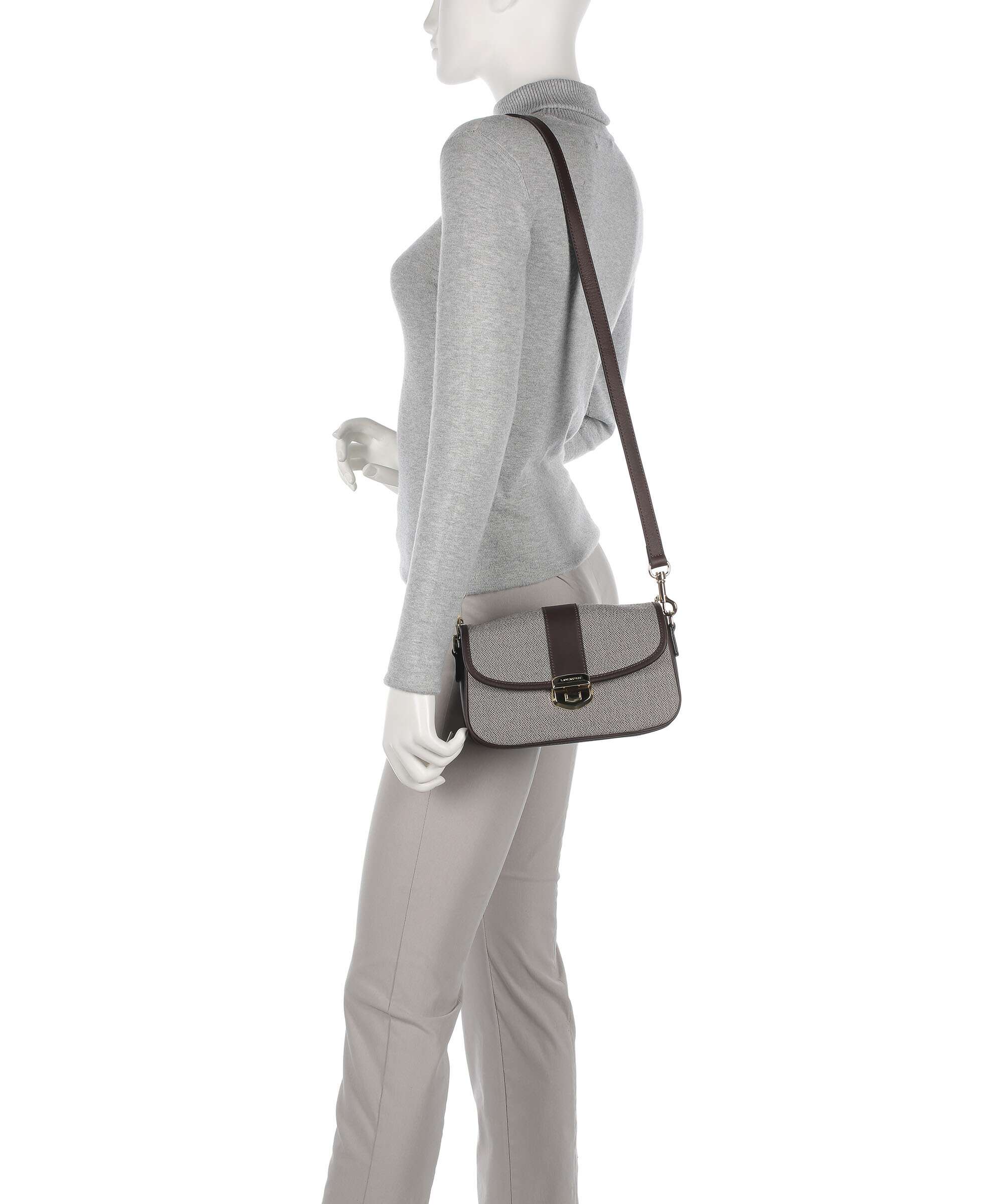 Lancaster Chevron Fia Crossbody bag marron chevron - Image 3