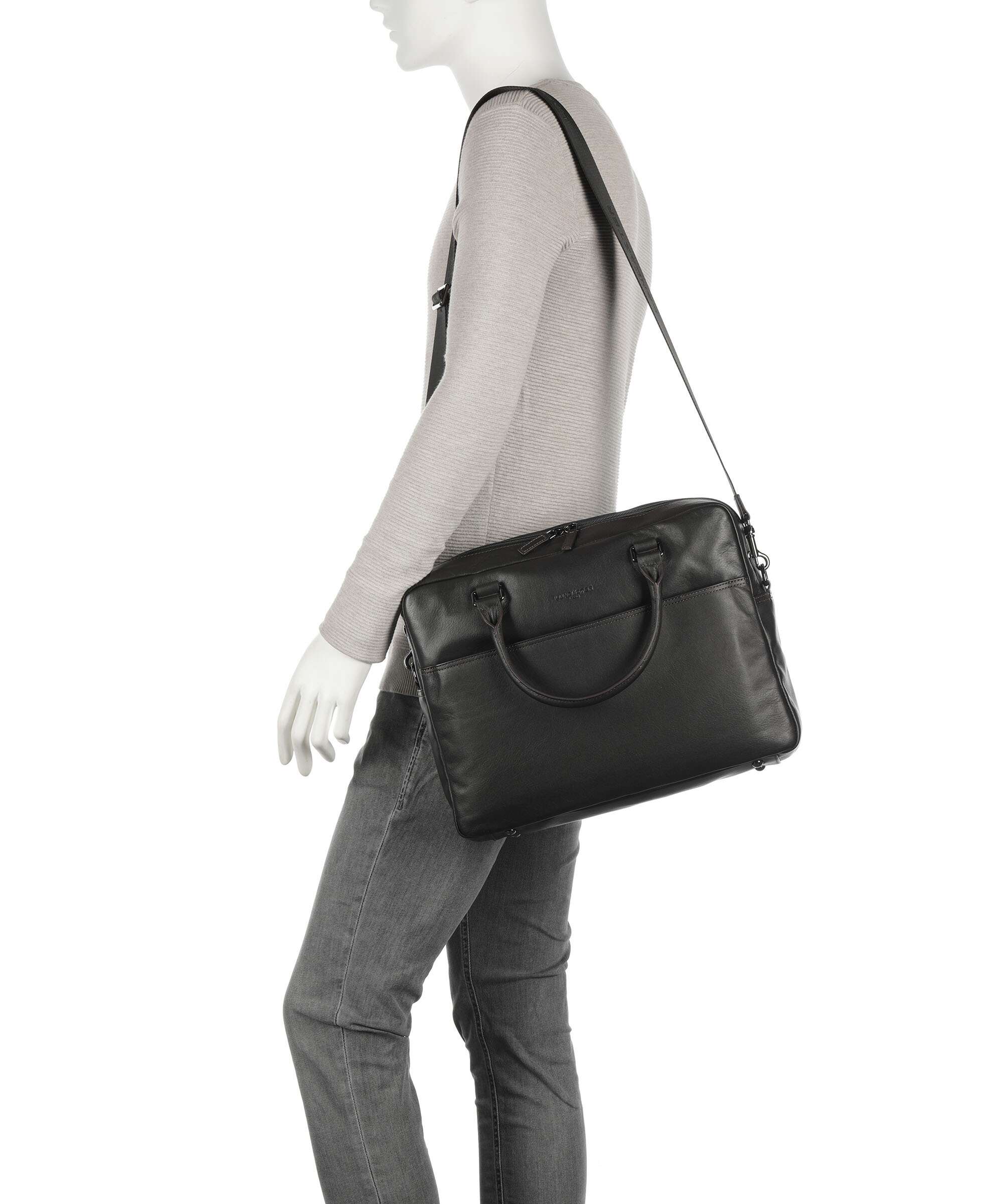 Lancaster Soft Vintage Briefcase marron - Image 3