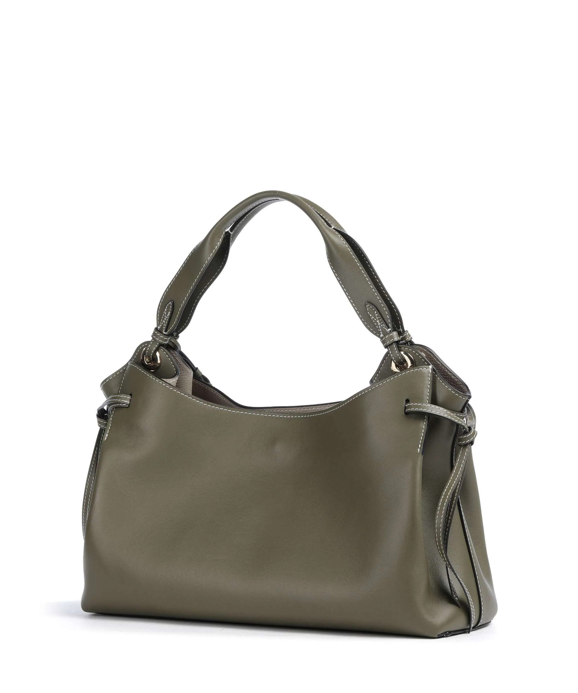 Lancel Swann M Hobo bag dark khaki - Image 2
