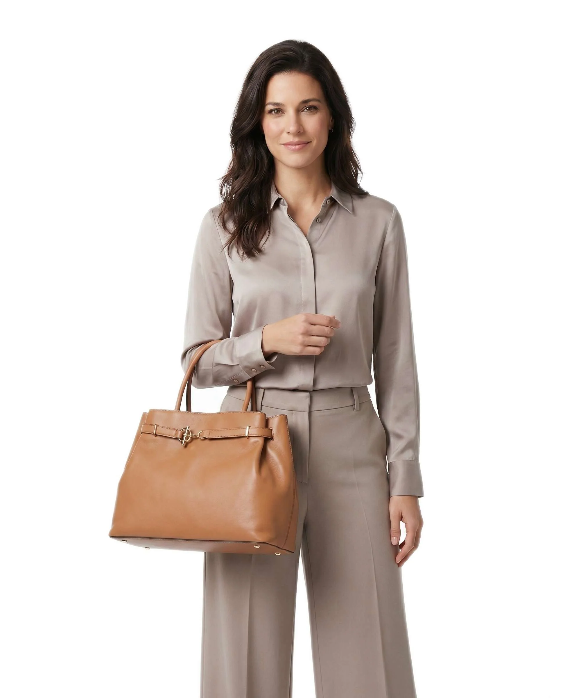 Lauren Ralph Lauren Blaike Large Handbag classic caramel - Image 3