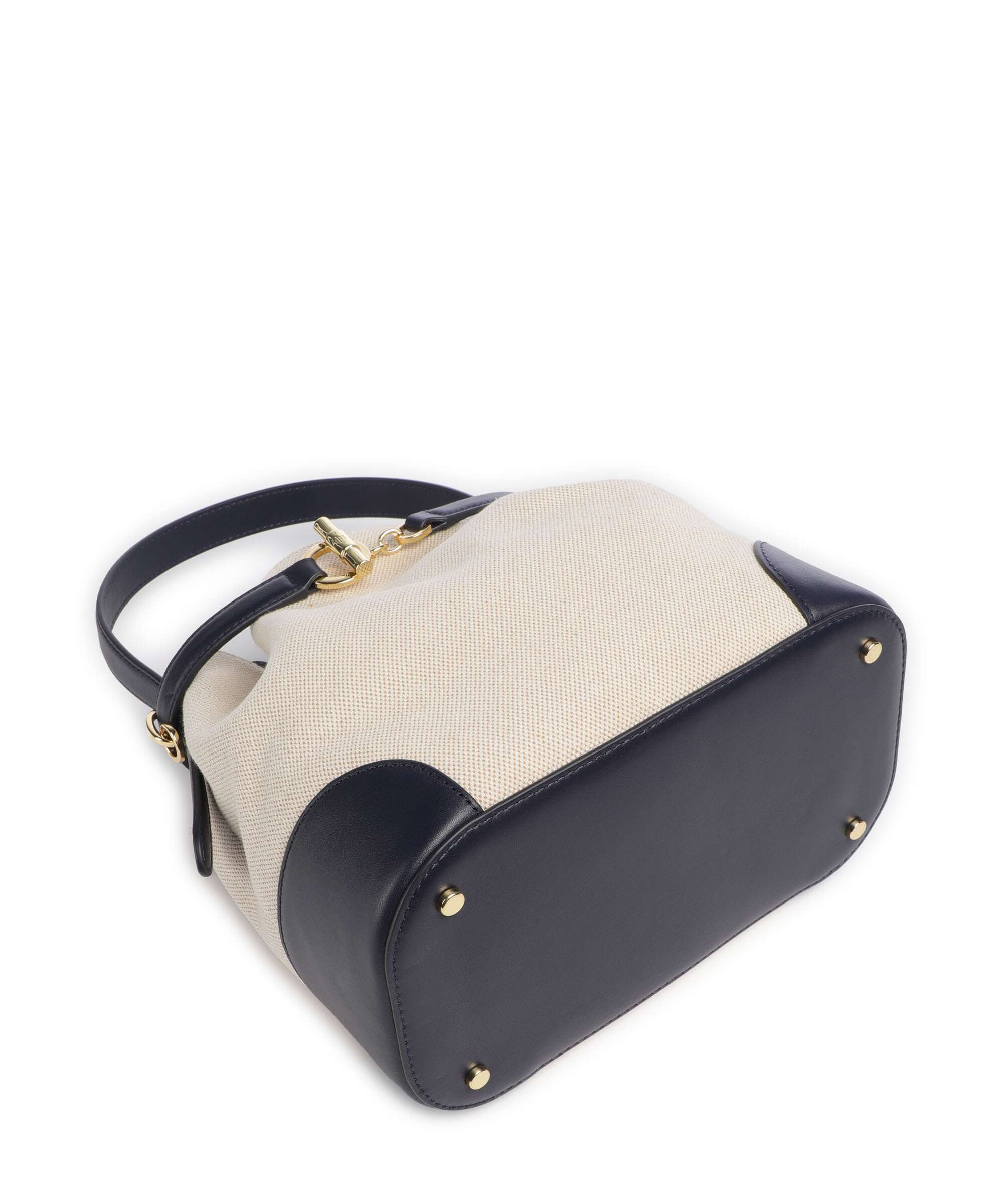 Lauren Ralph Lauren Blaike Medium Bucket bag natural/buff canvas/refined navy - Image 6