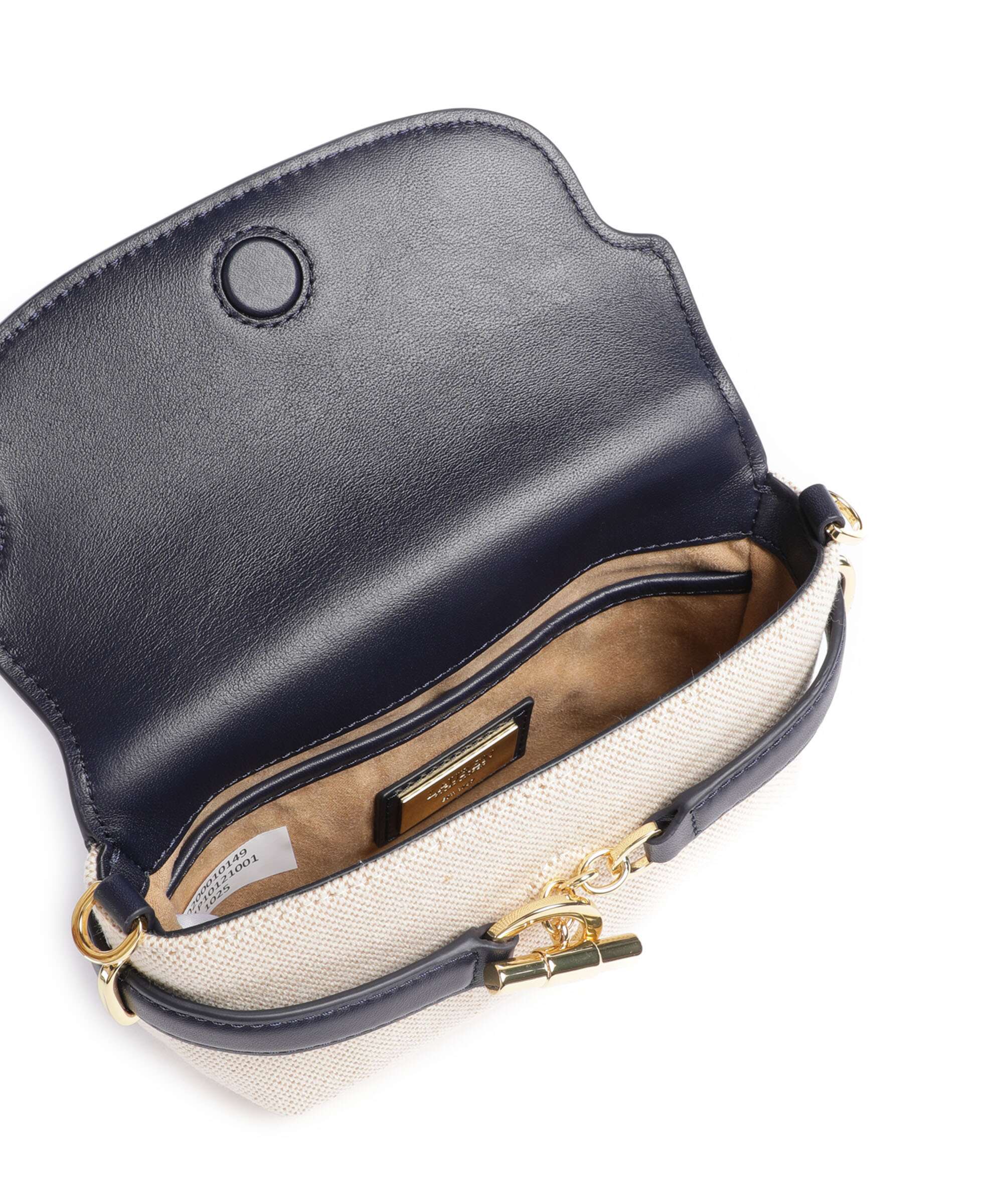 Lauren Ralph Lauren Blaike Small Crossbody bag natural/buff canvas/refined navy - Image 5