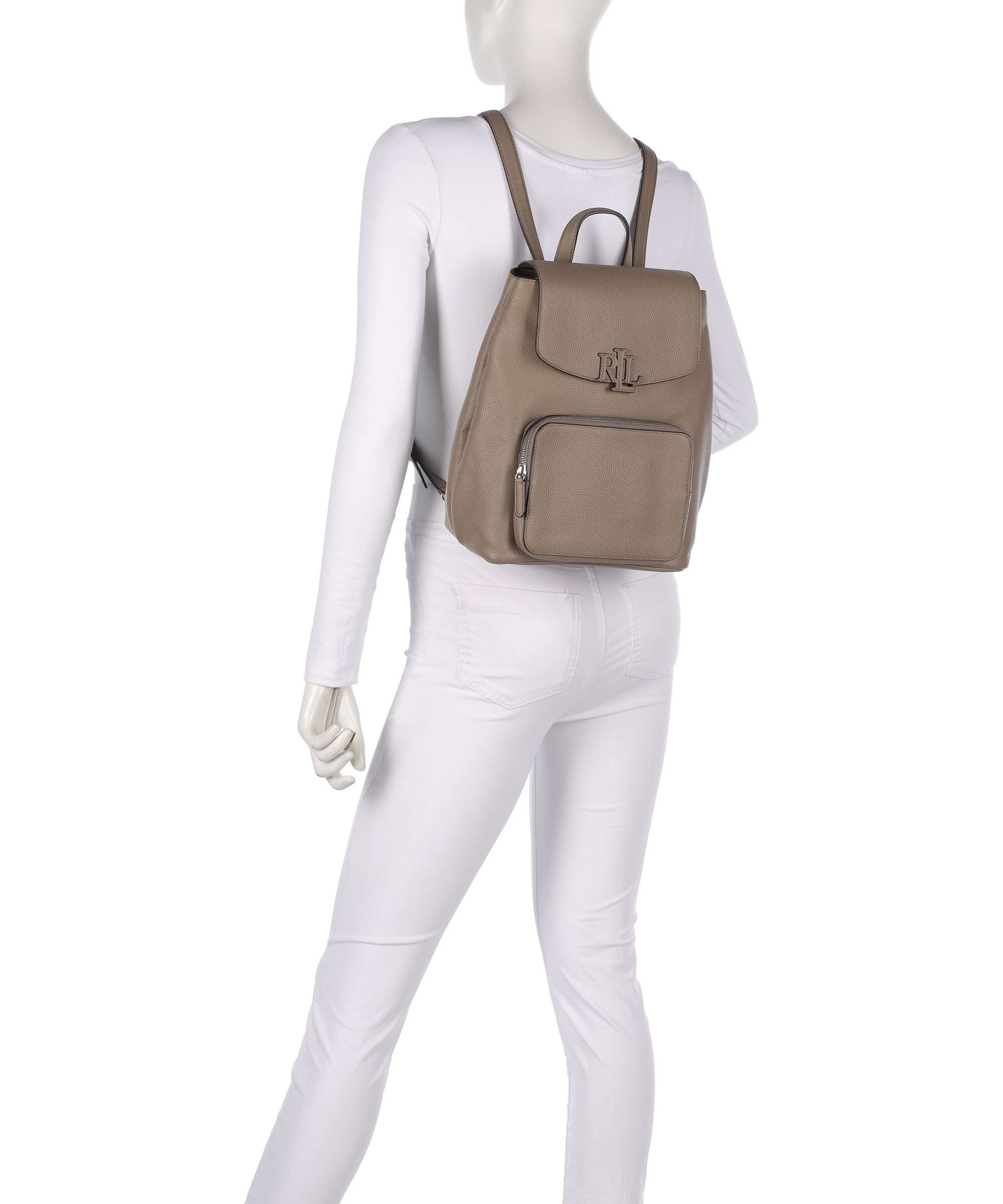 Lauren Ralph Lauren Cameryn Medium Backpack taupe brown - Image 3
