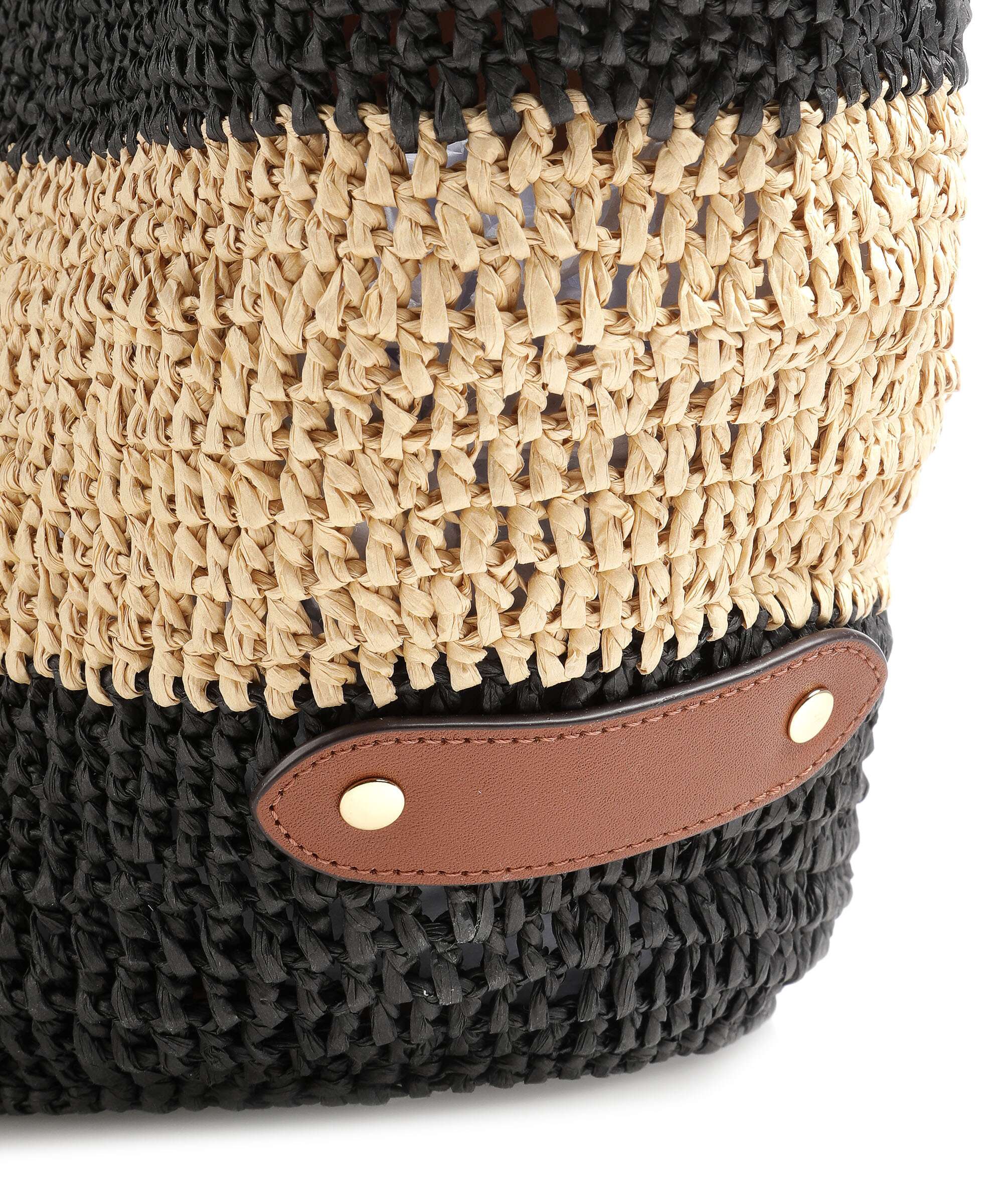 Lauren Ralph Lauren Daphney 40 Straw Handbag natural/black/lauren tan - Image 4