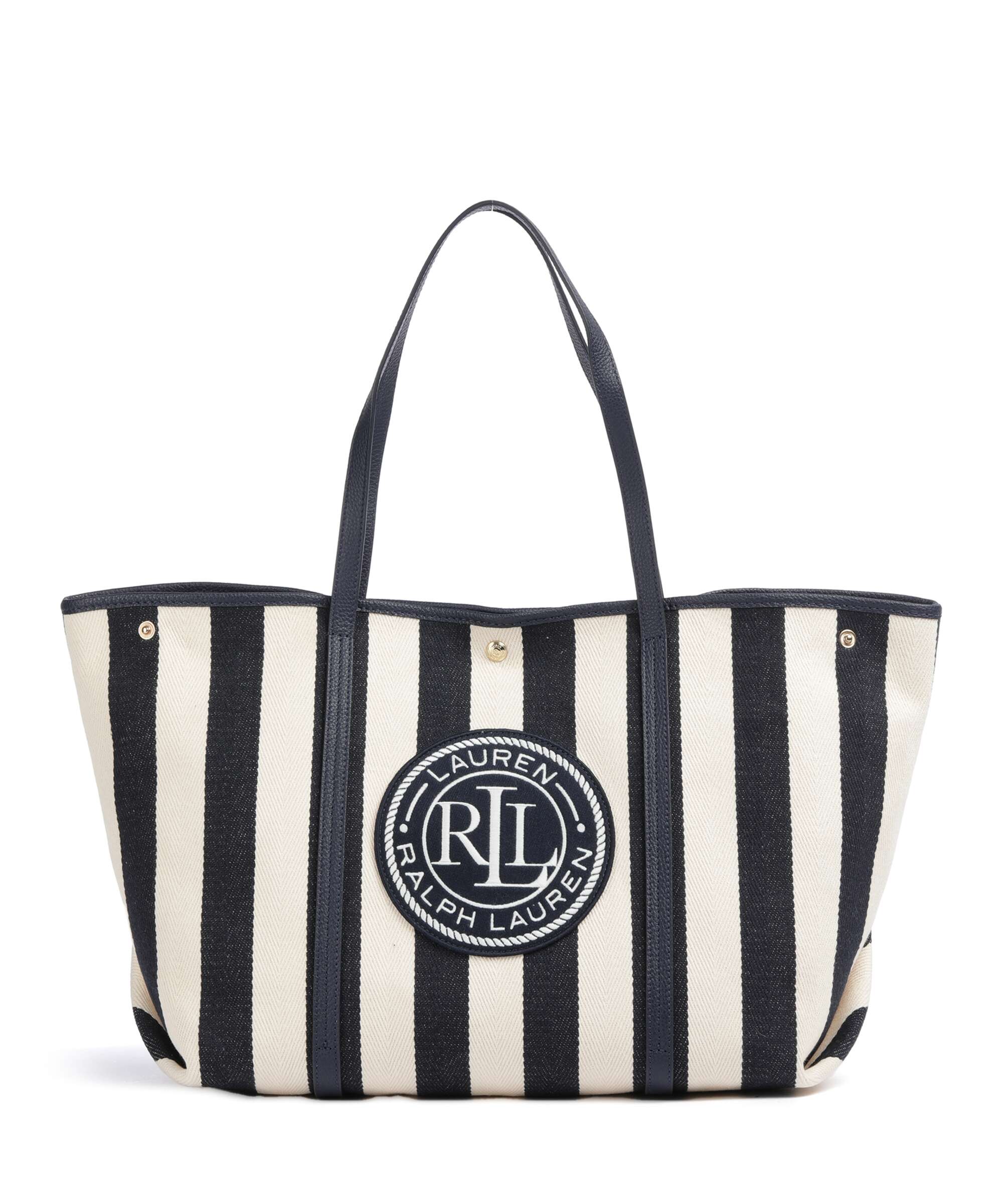 Lauren Ralph Lauren Emerie Extra Large Tote bag natural/refined navy stripe - Image 2