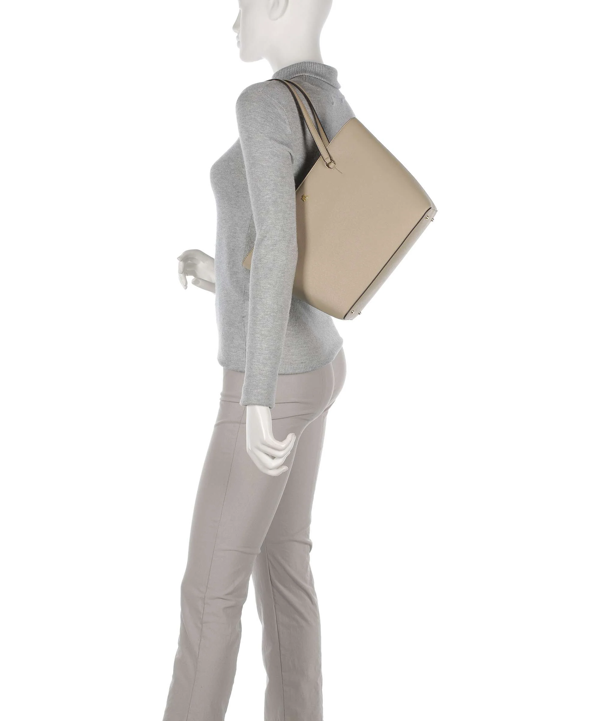 Lauren Ralph Lauren Karly Medium Tote bag birch tan - Image 3