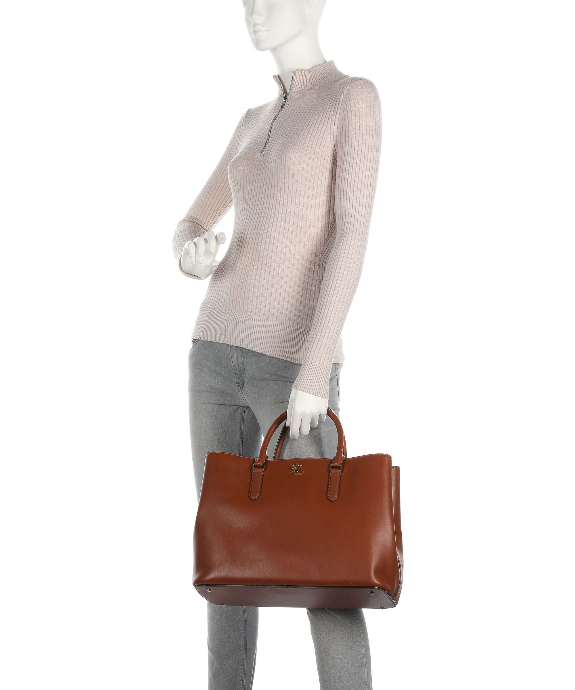 Lauren Ralph Lauren Marcy 36 Handbag tan - Image 4