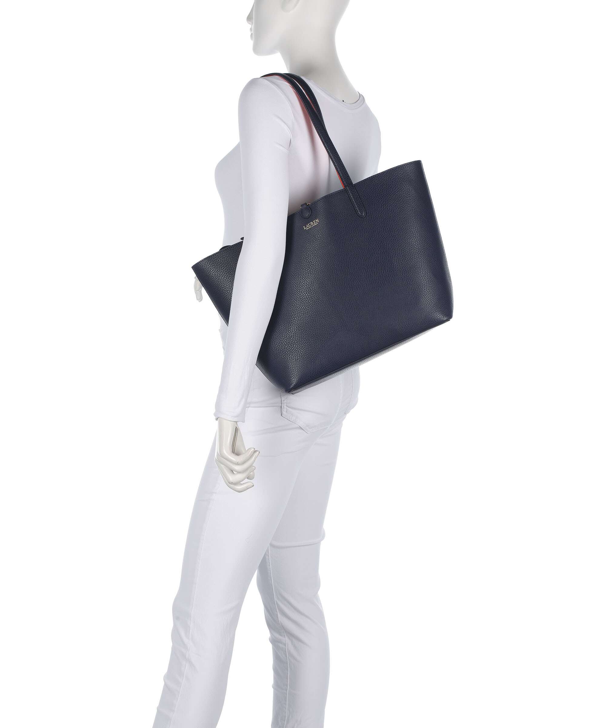 Lauren Ralph Lauren Medium Tote bag refined navy/dusk orange - Image 3