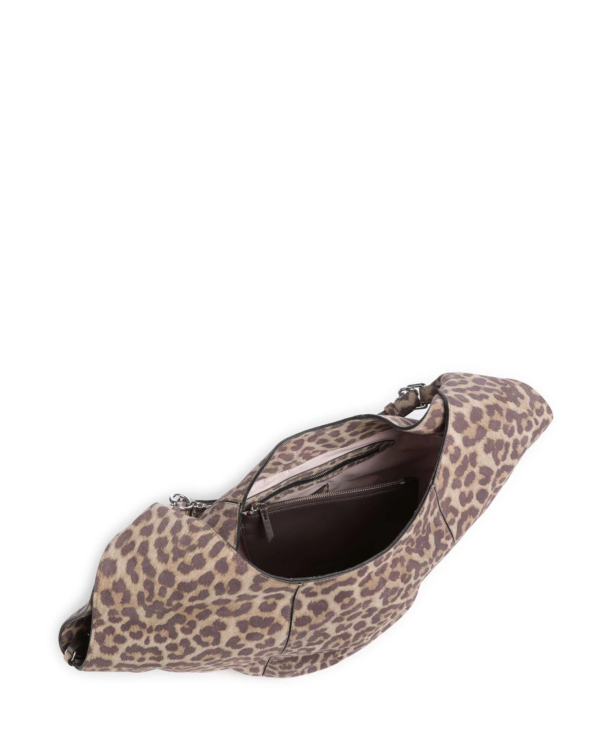 Les Visionnaires Amelie Cozy Chain Hobo bag leo print - Image 6