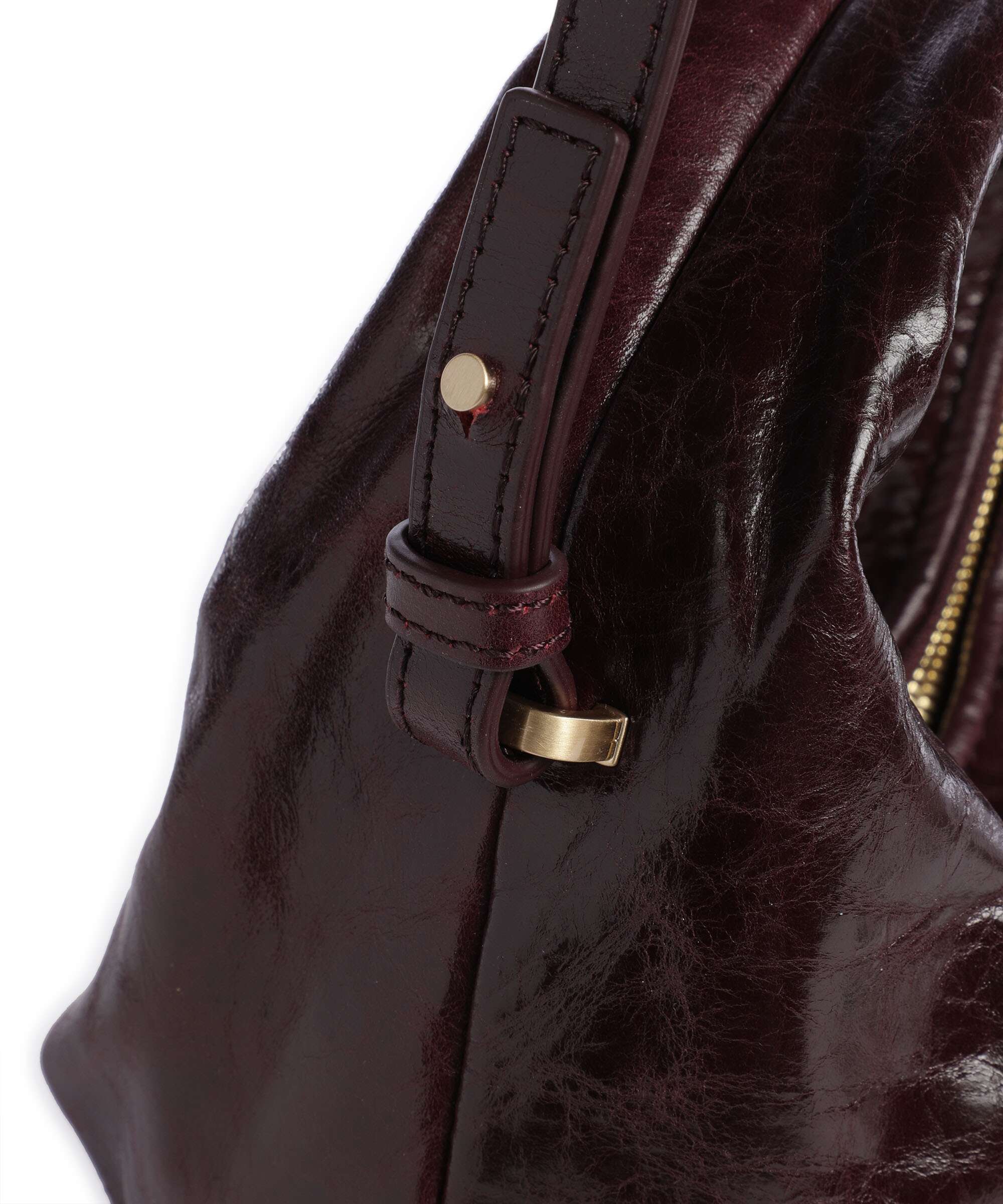 Les Visionnaires Greta Icon Crikle Mini Handbag bordeaux red - Image 4