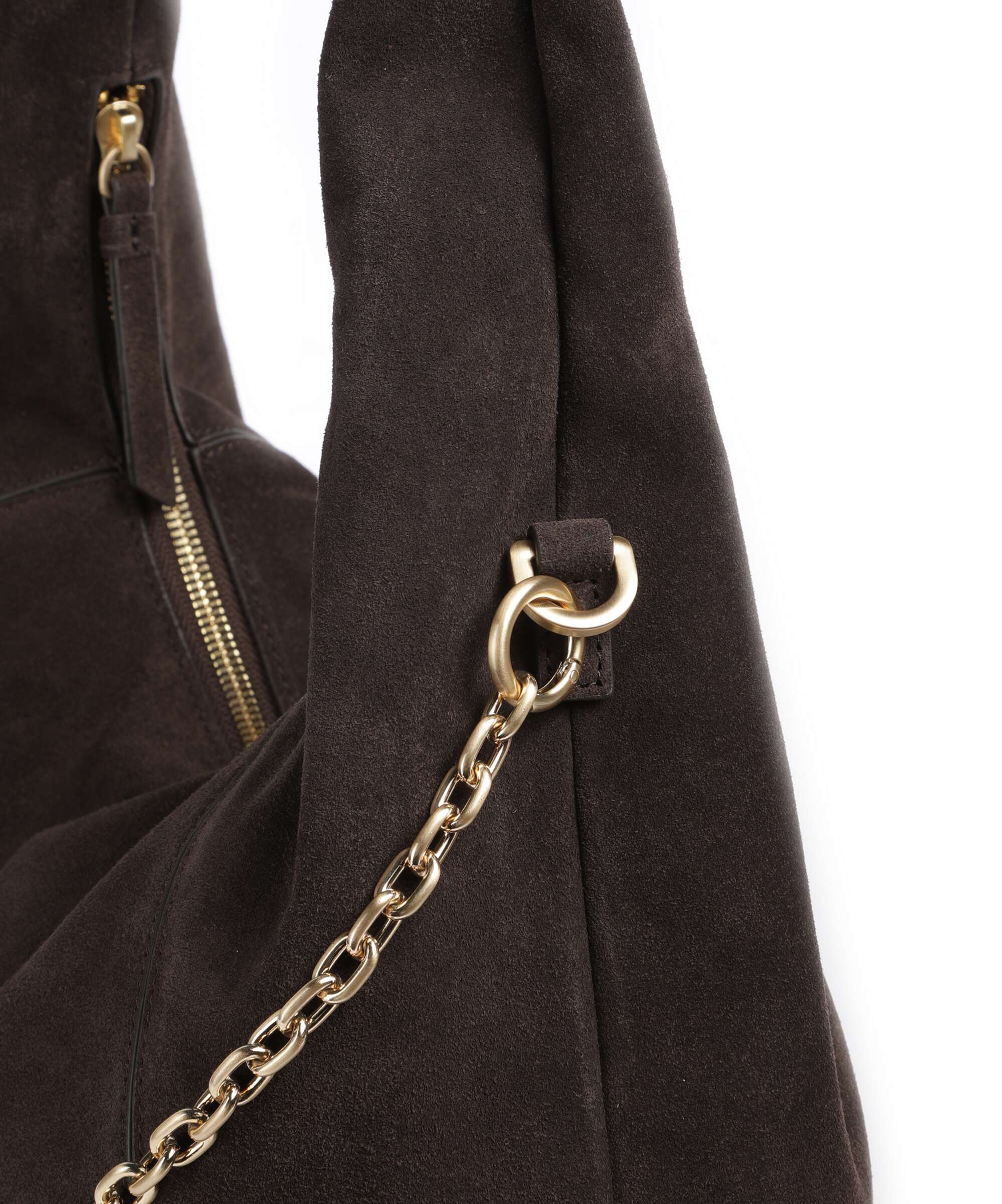 Les Visionnaires Jade Cozy Chain Hobo bag dark brown - Image 4