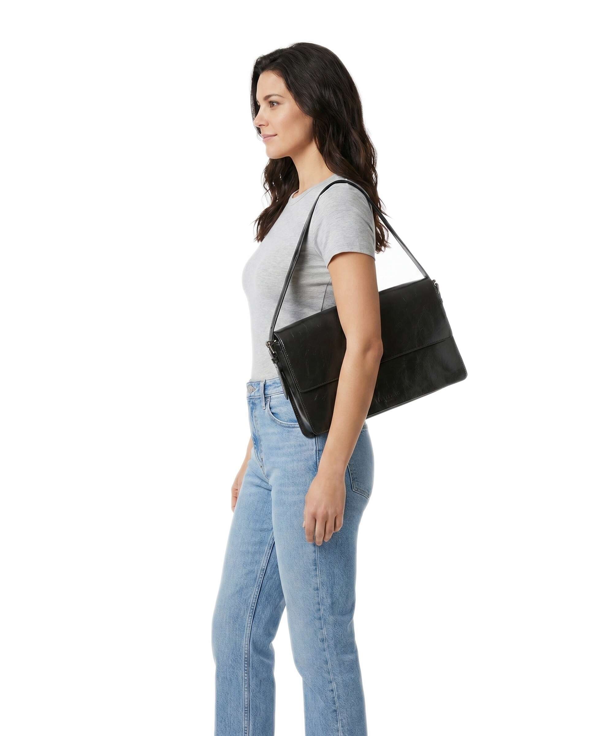 Liebeskind Audrey Recycled Lack Distressed M Shoulder bag deep soil - Image 3
