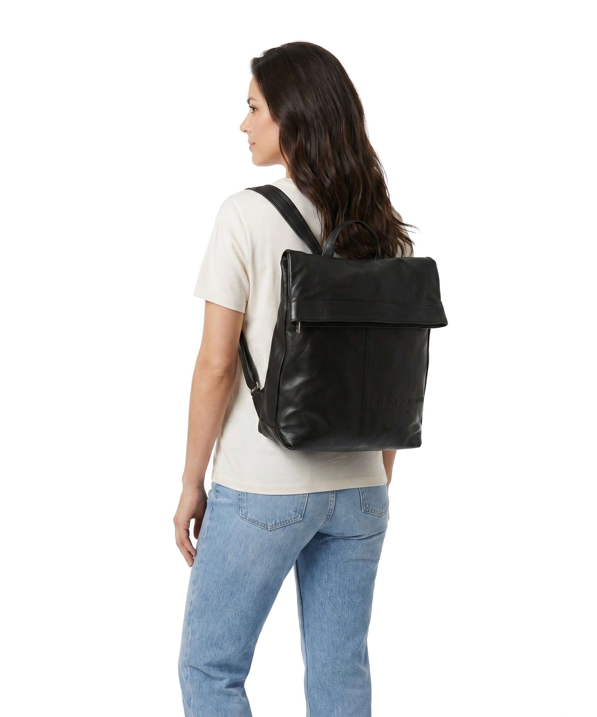 Liebeskind Elvira Sheep Natural L Rolltop backpack black - Image 3