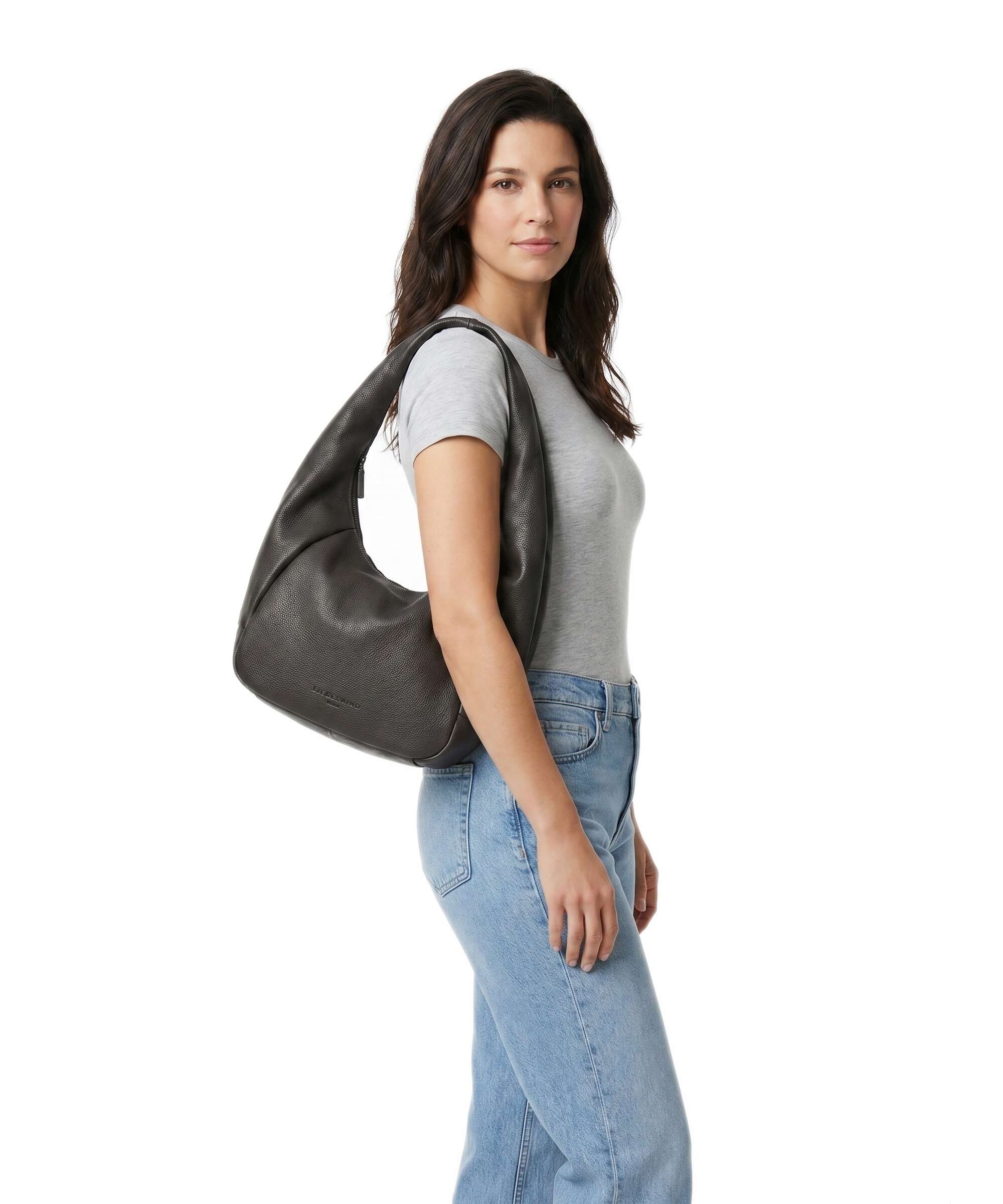 Liebeskind Farrah Small Pebble M Hobo bag deep soil - Image 3