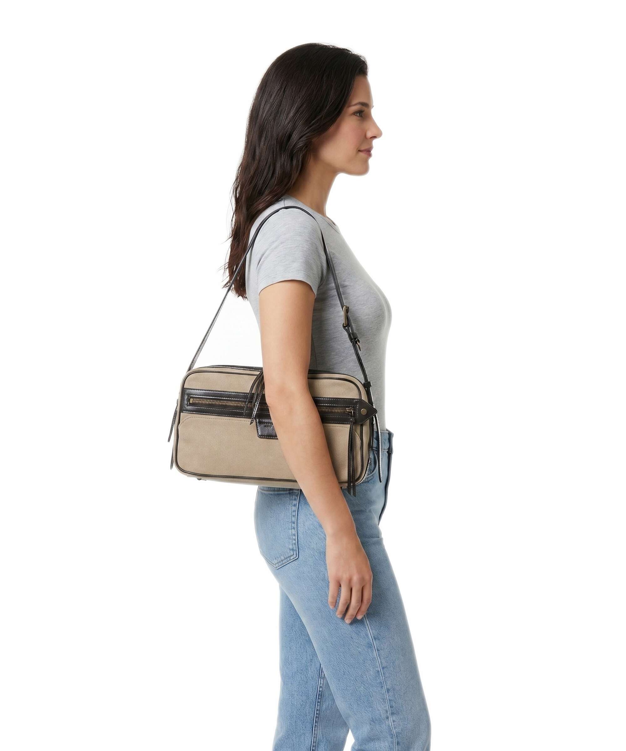 Liebeskind Juno Denim M Shoulder bag beige - Image 3