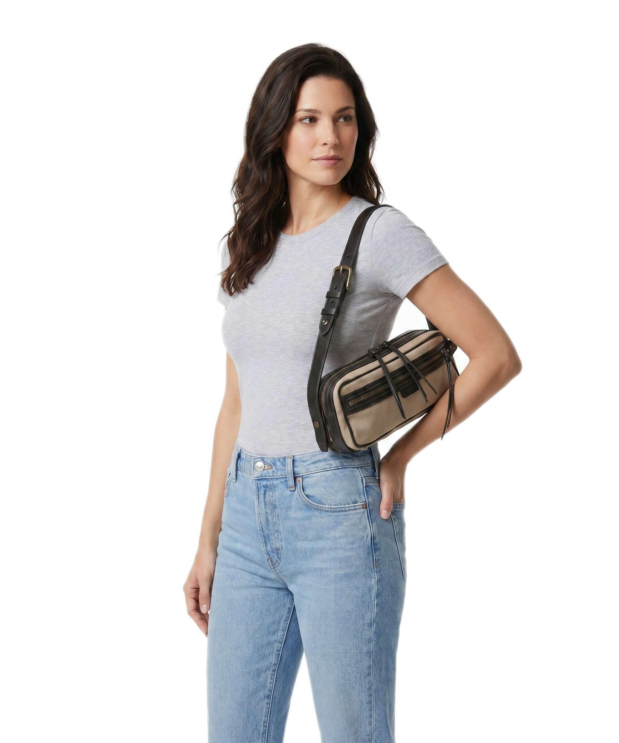 Liebeskind Juno Denim S Shoulder bag beige - Image 3