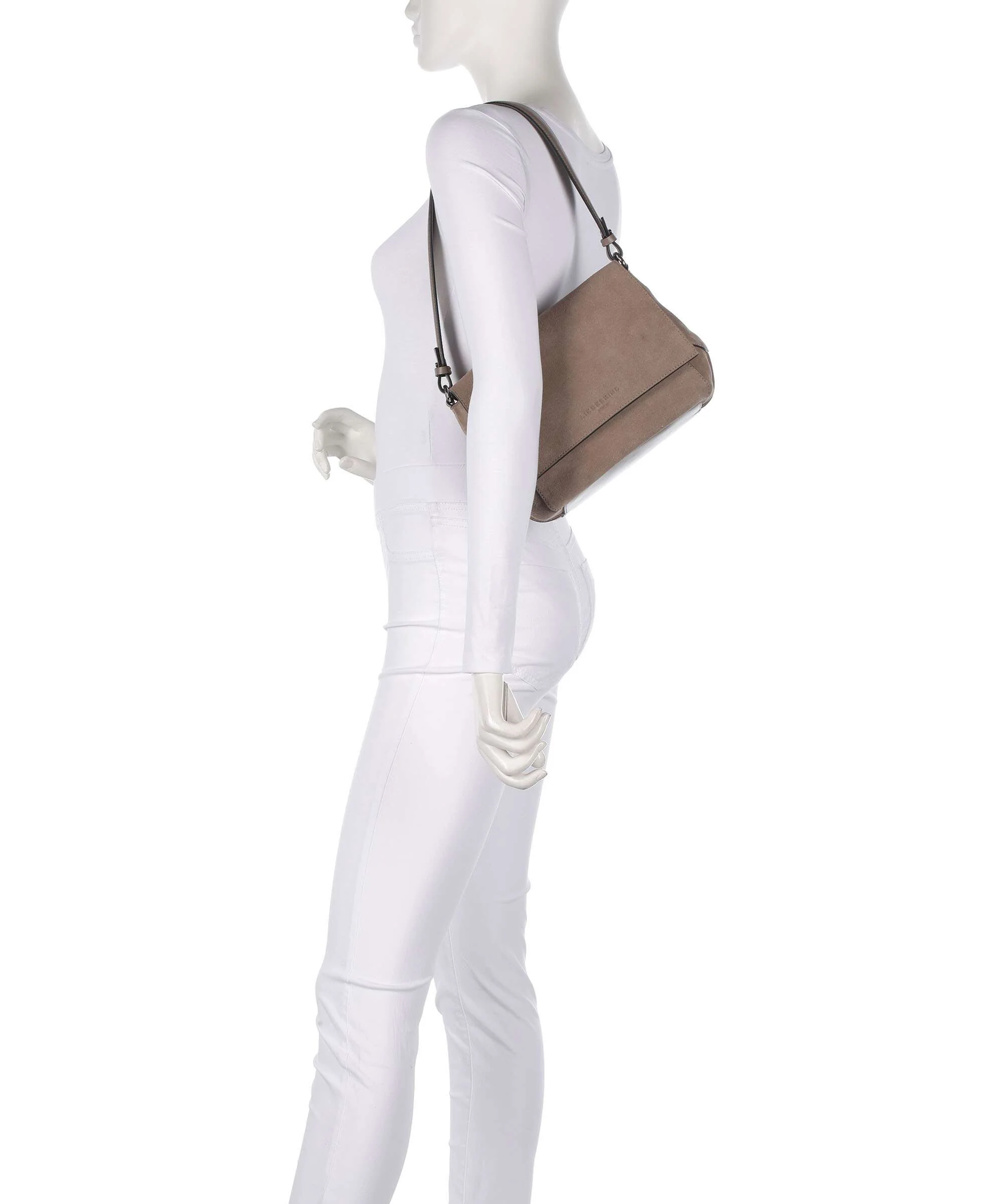 Liebeskind Lilly Suede M Shoulder bag neutral gray - Image 3