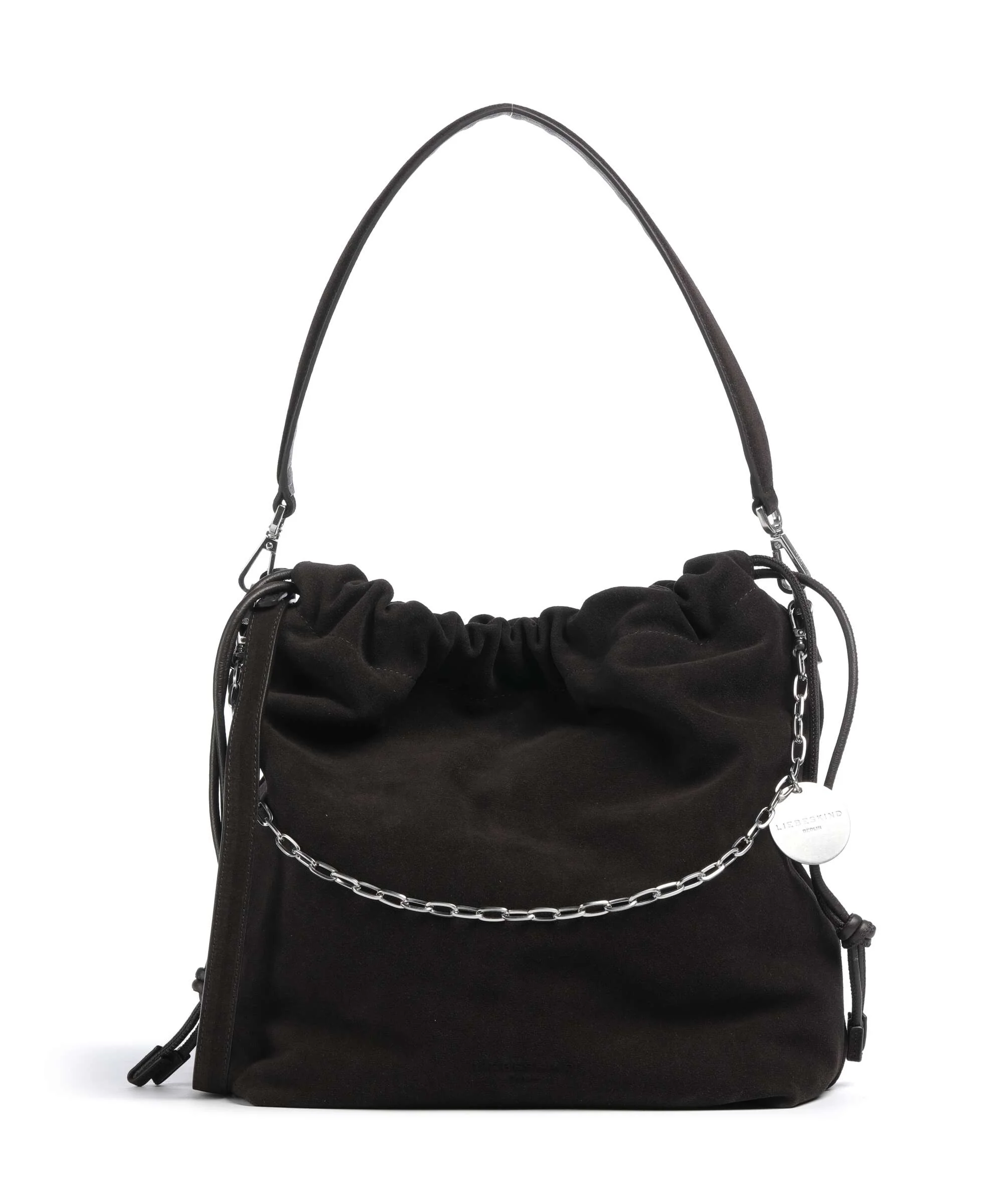 Liebeskind Lya II Hydro Suede M Bucket bag deep soil