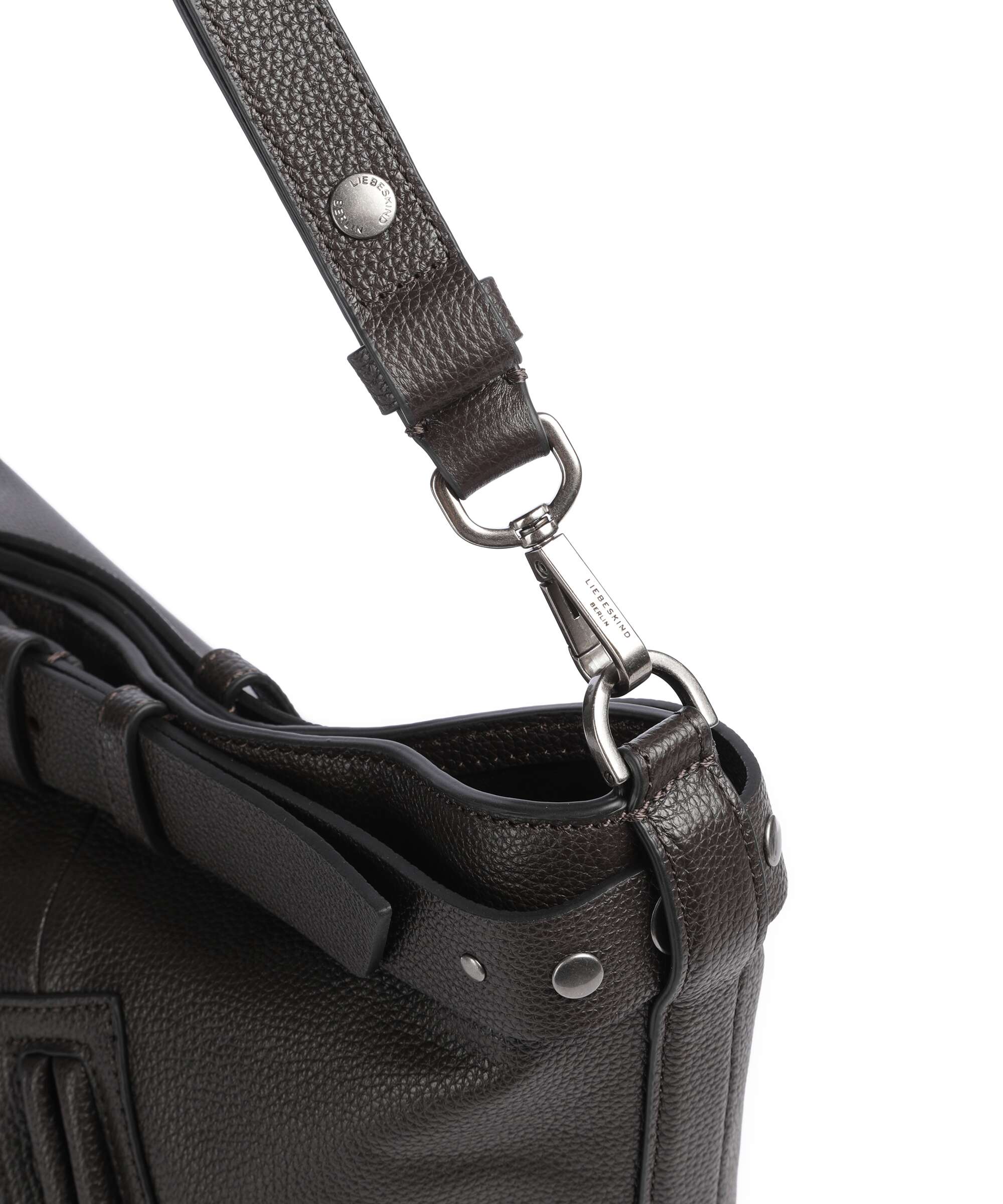 Liebeskind Zita Small Pebble L Bucket bag deep soil - Image 4