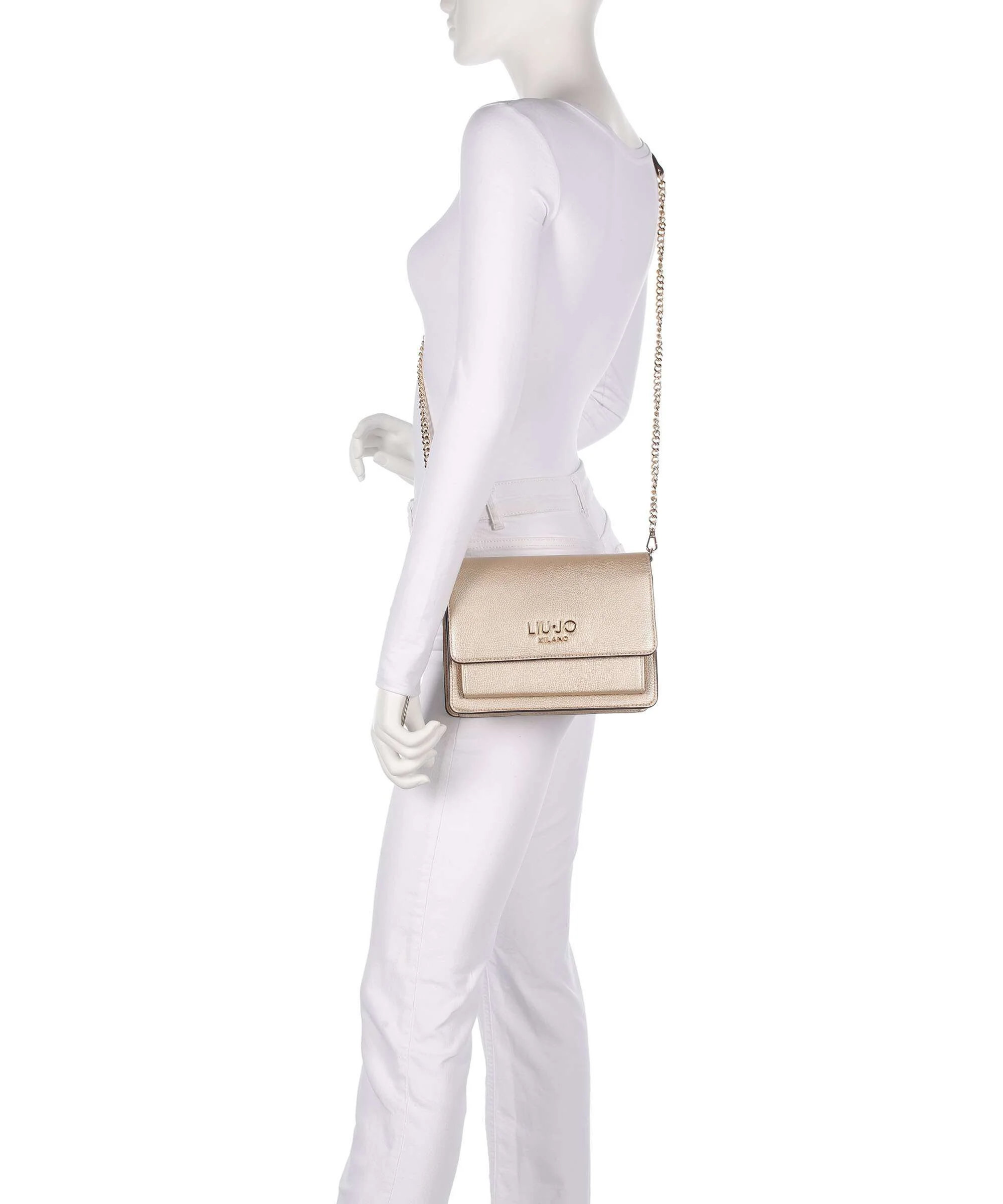 Liu Jo Icon M Crossbody bag light gold - Image 3