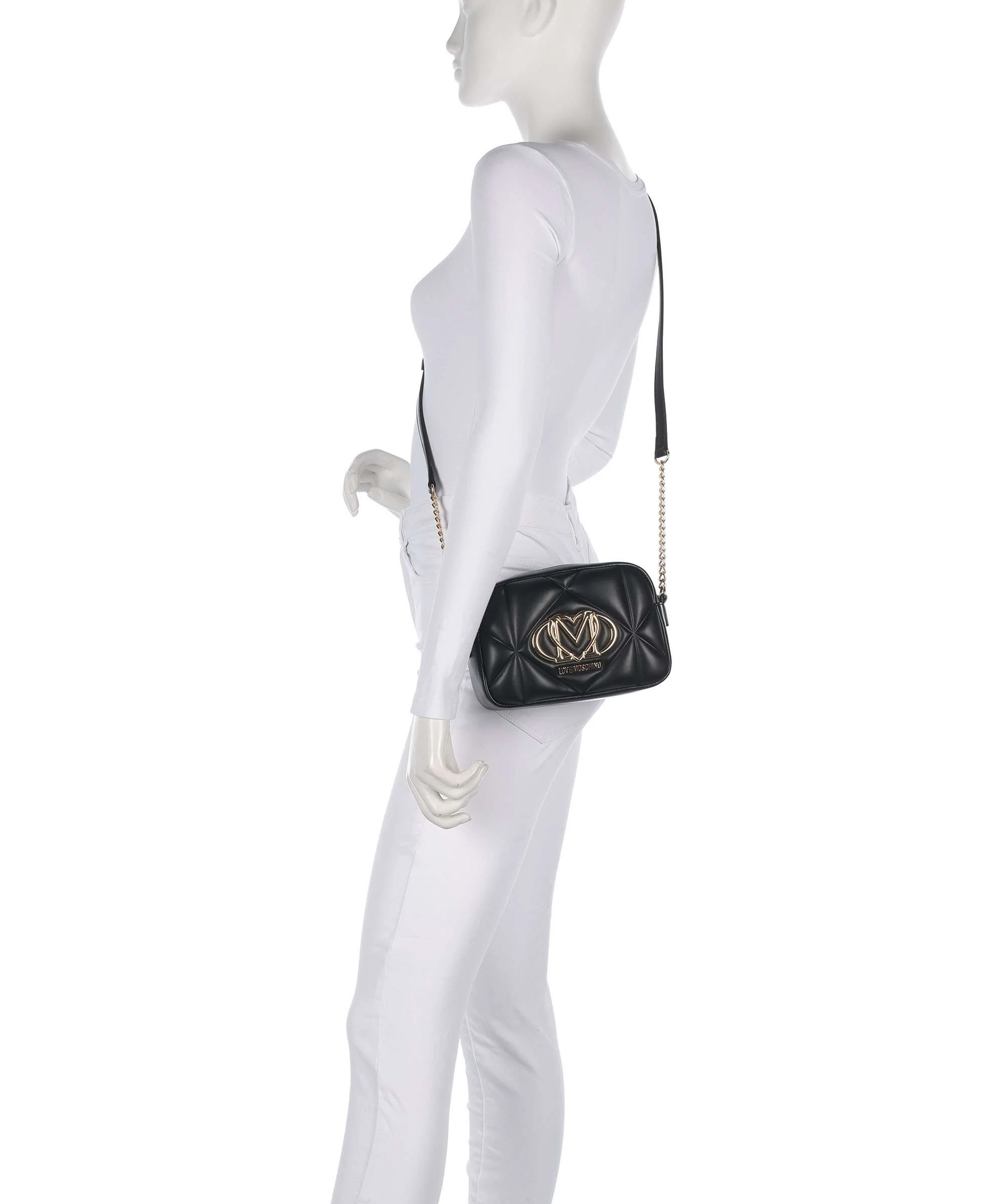 Love Moschino Embossed Q Crossbody bag black - Image 3