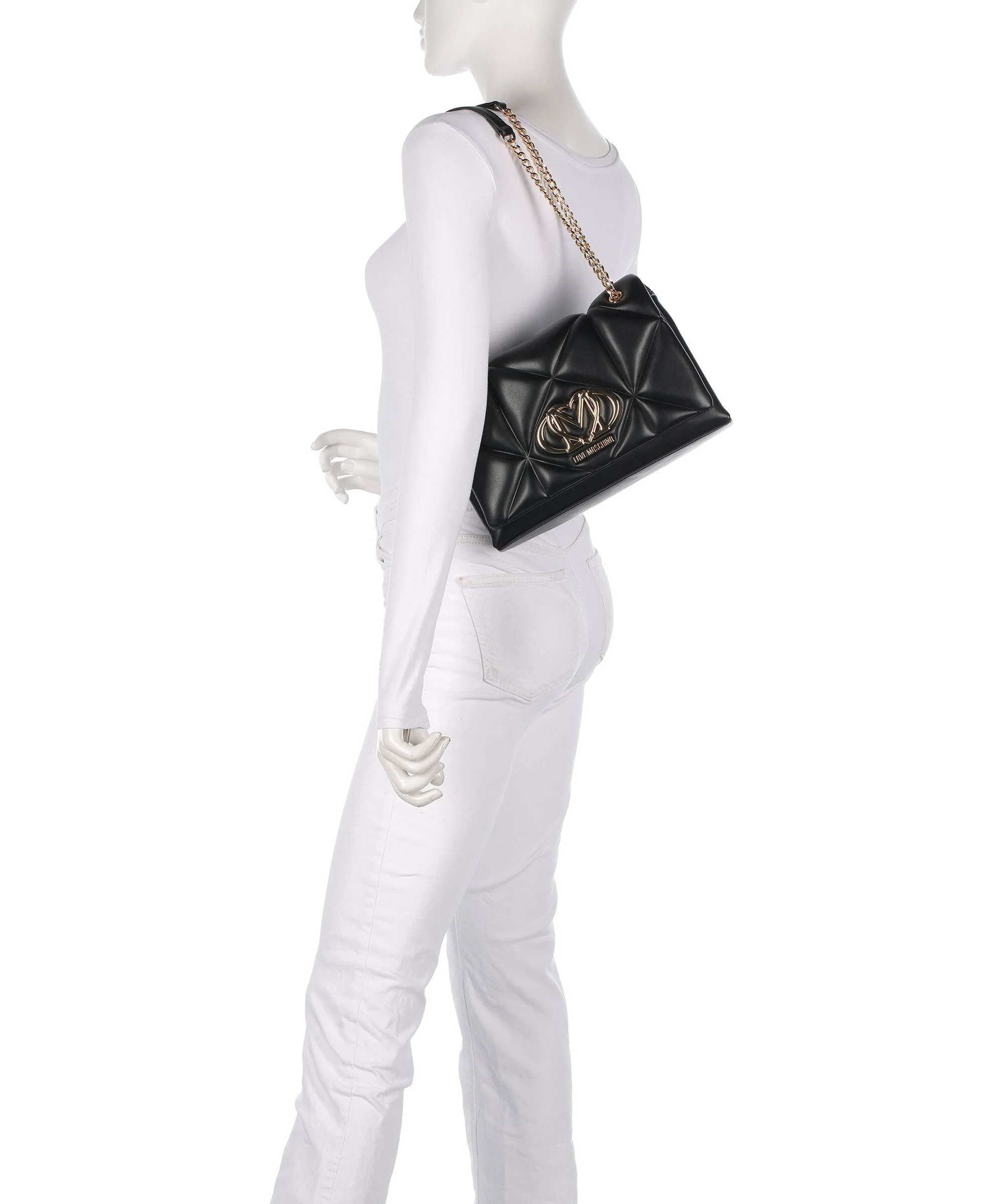 Love Moschino Embossed Q Shoulder bag black - Image 3